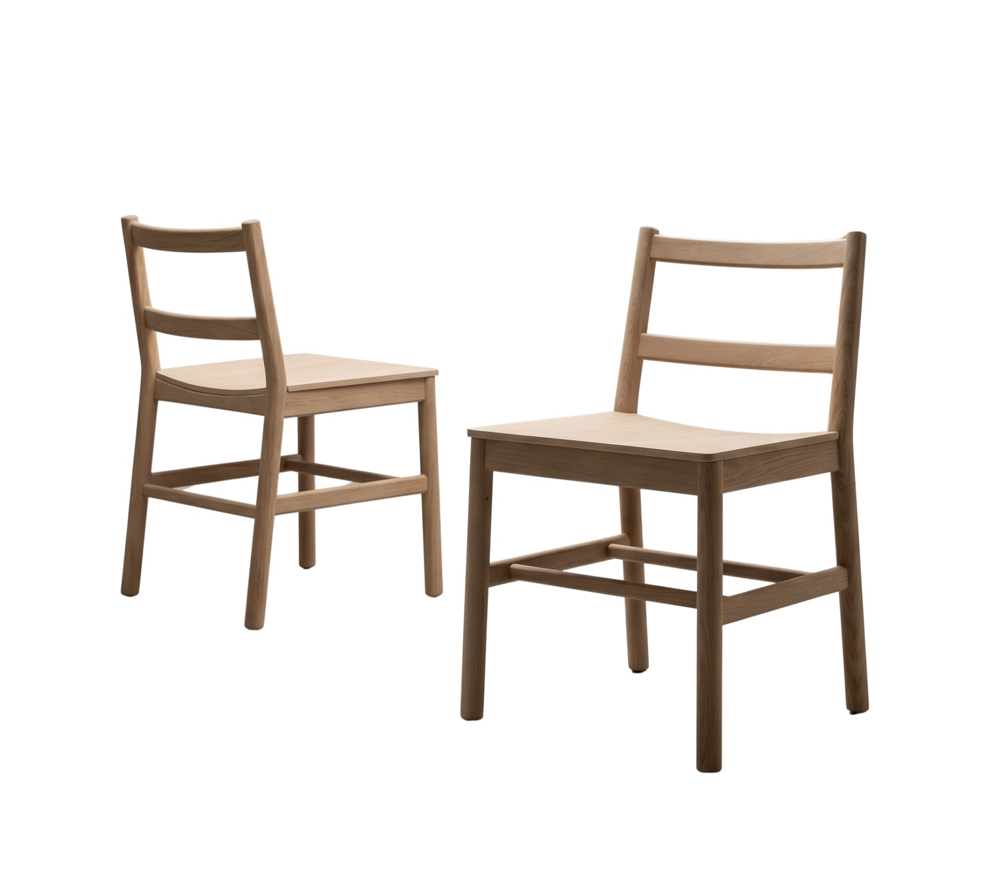 2x Julie Stuhl Eichenholz Natur