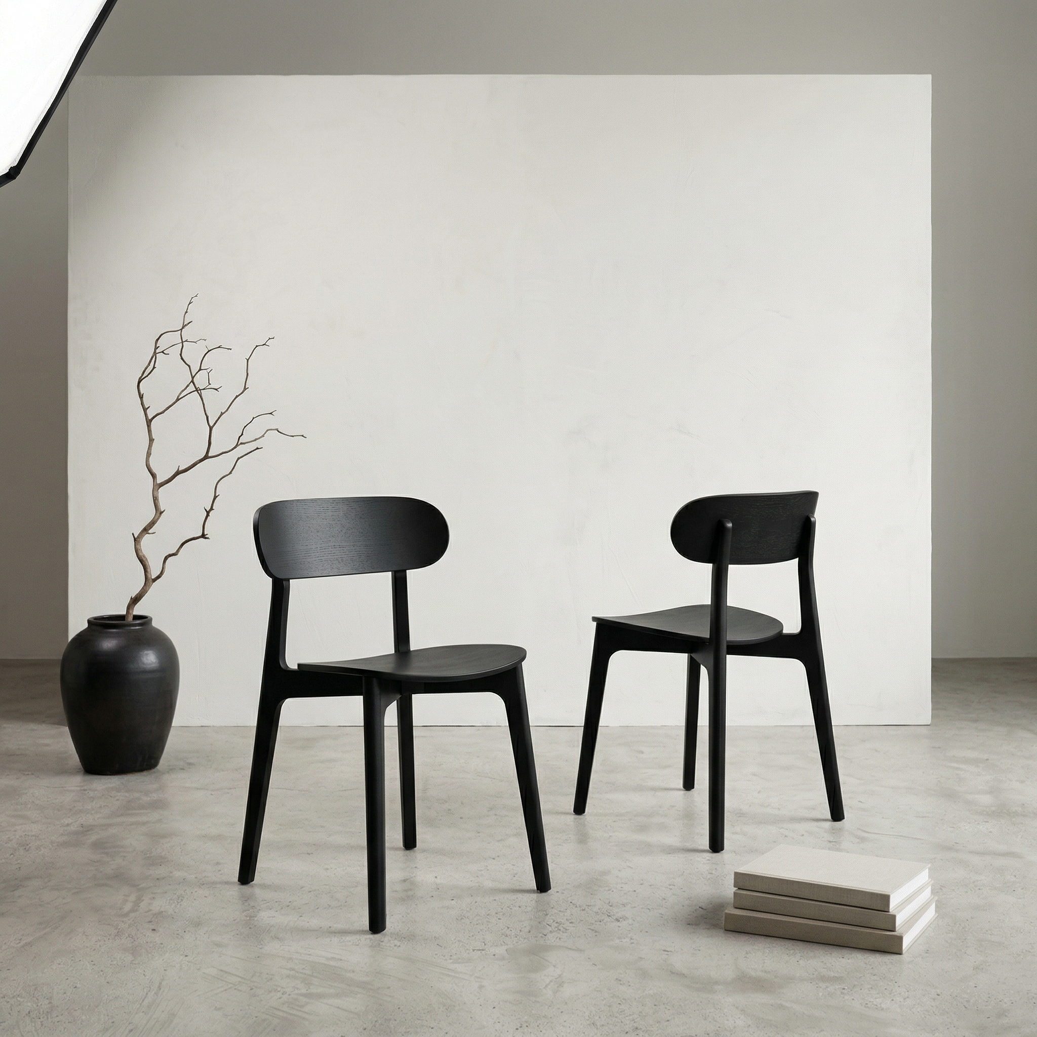 2x Gem Chair Wood Black