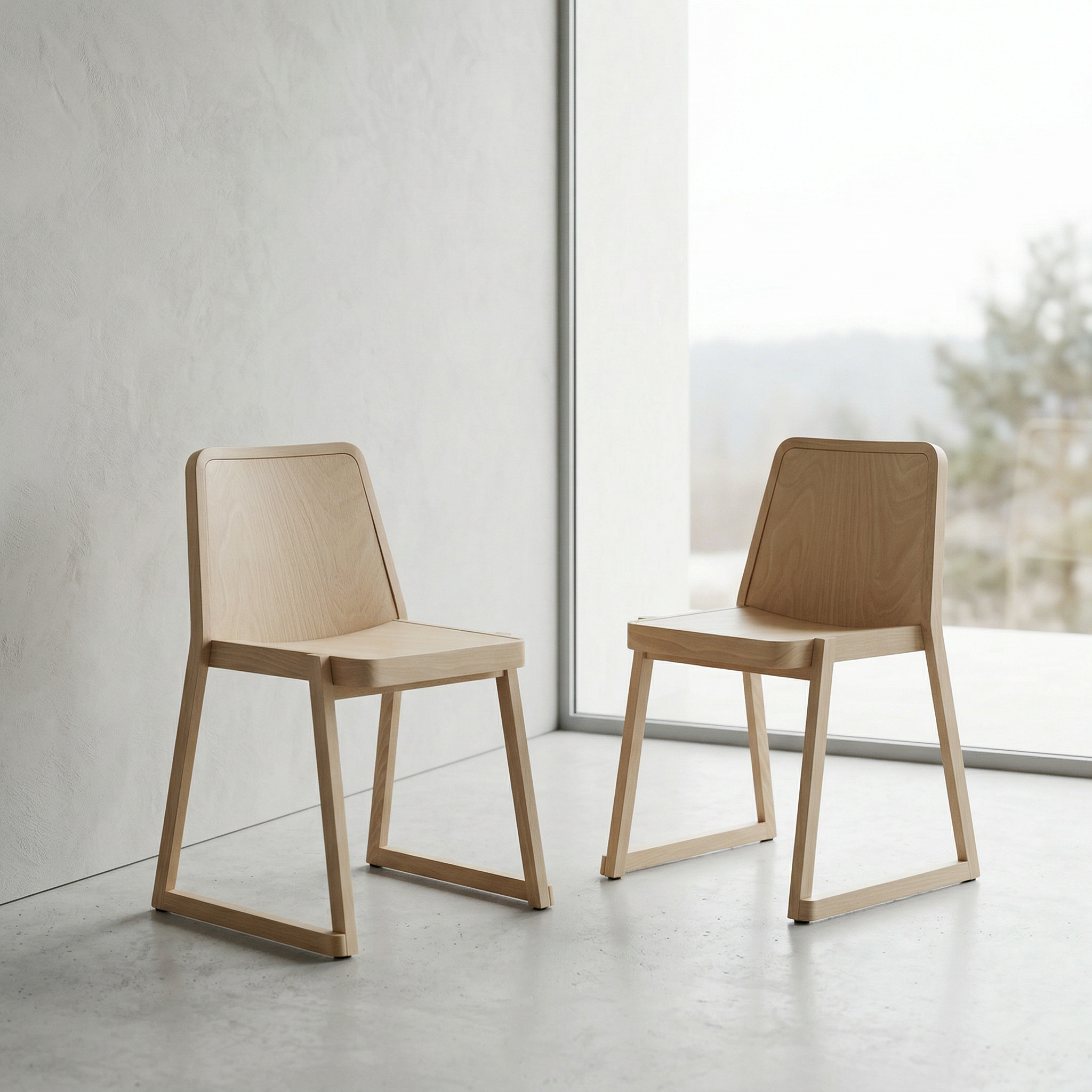 2x Roxanne Stuhl Holz Braun