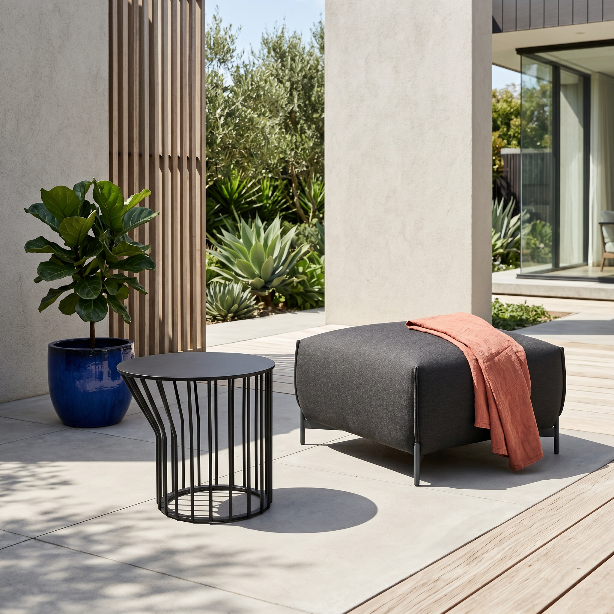 Jump Grey Side Table Metal Grey
