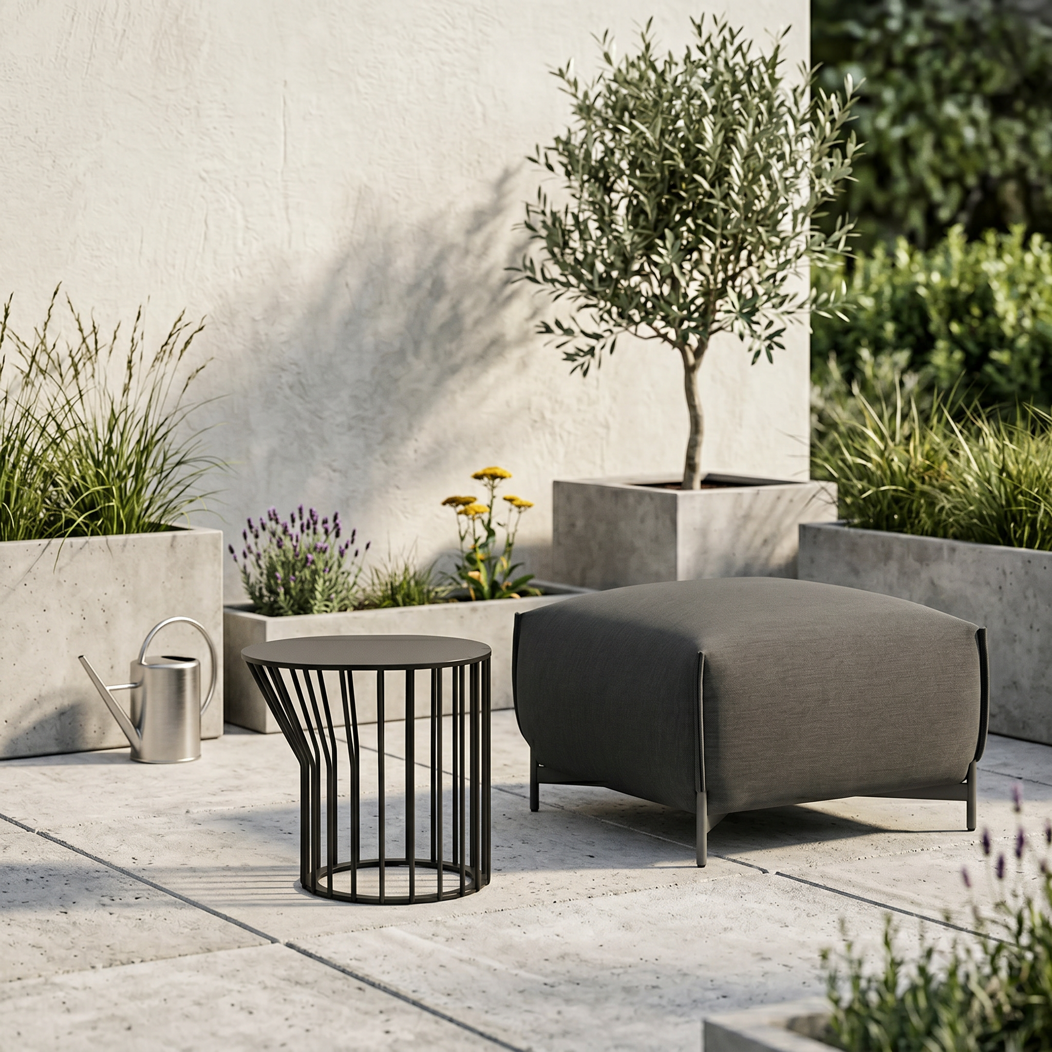 Jump Grey Side Table Metal Grey