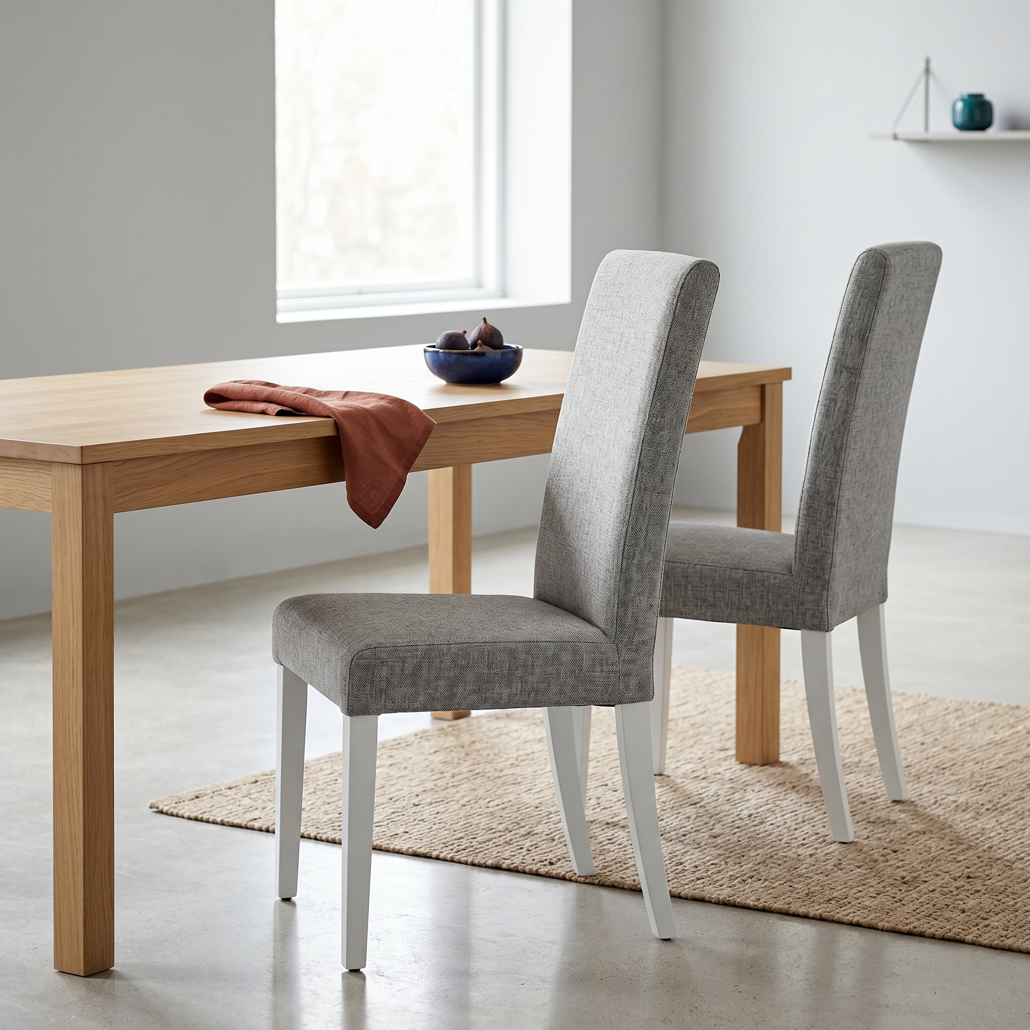 2x Teddy Dining Chair Wood Grey