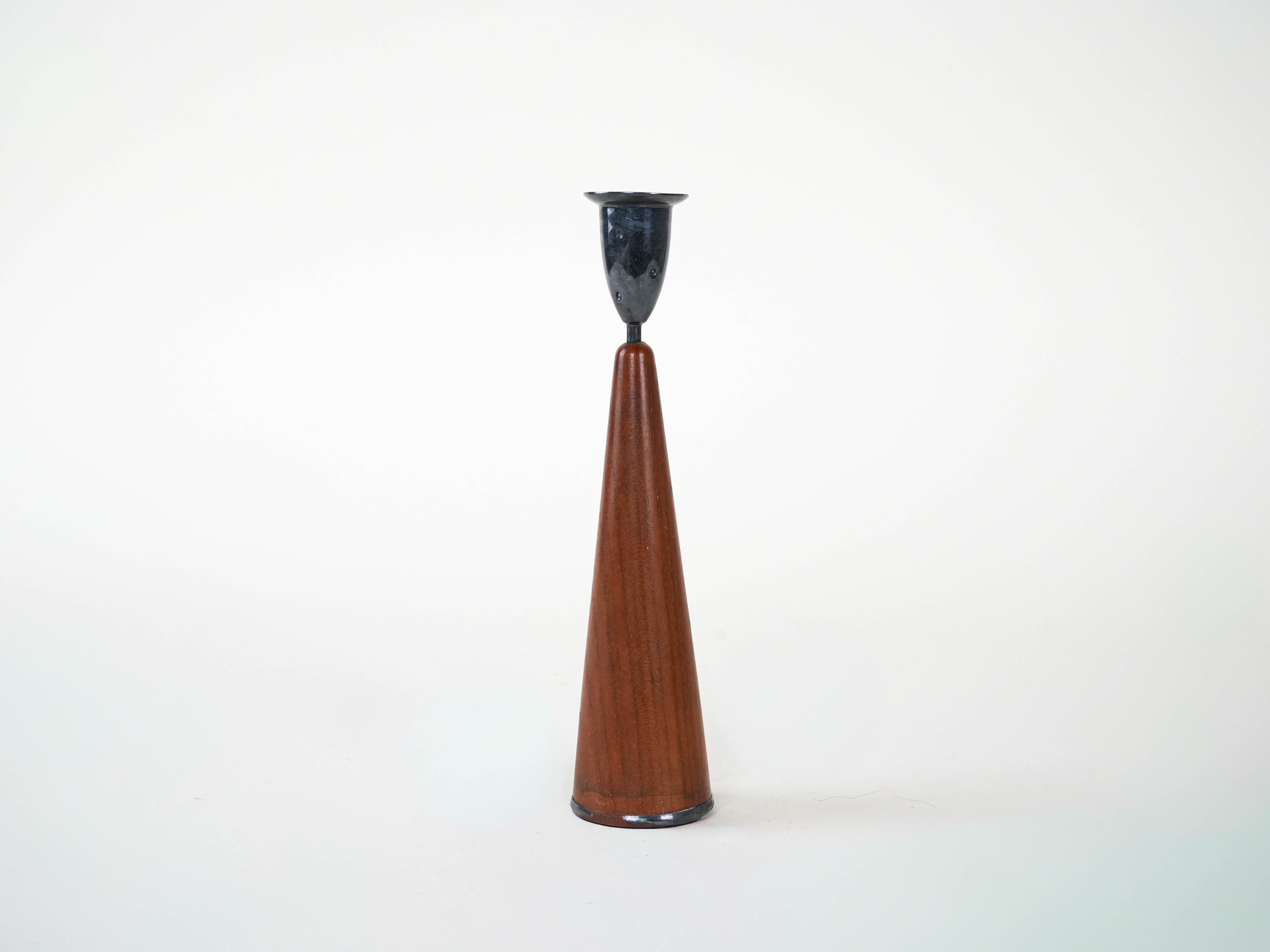 Teak Candlestick 1960s