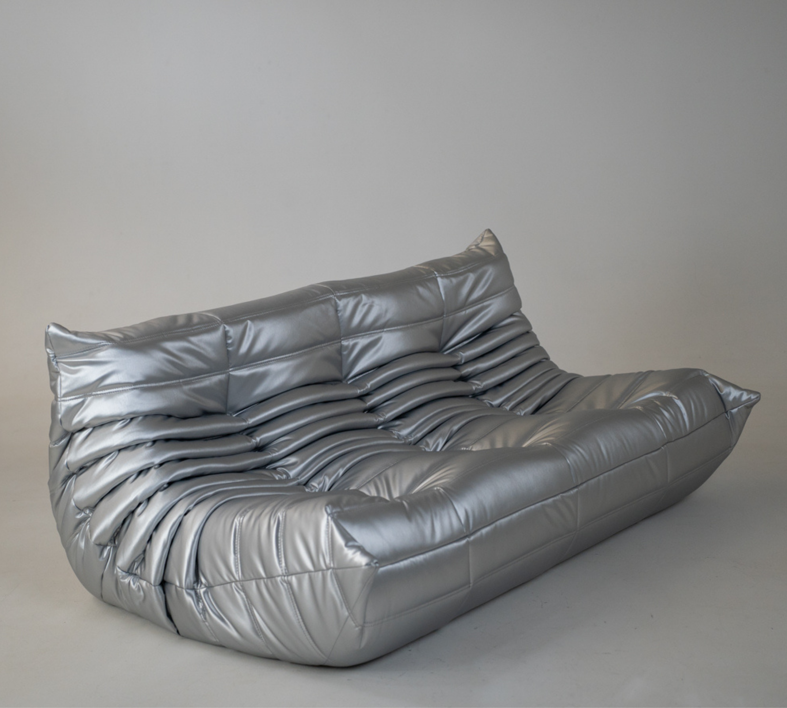 Togo Sofa 3-seater Pull-Up Leather Walnut Brown