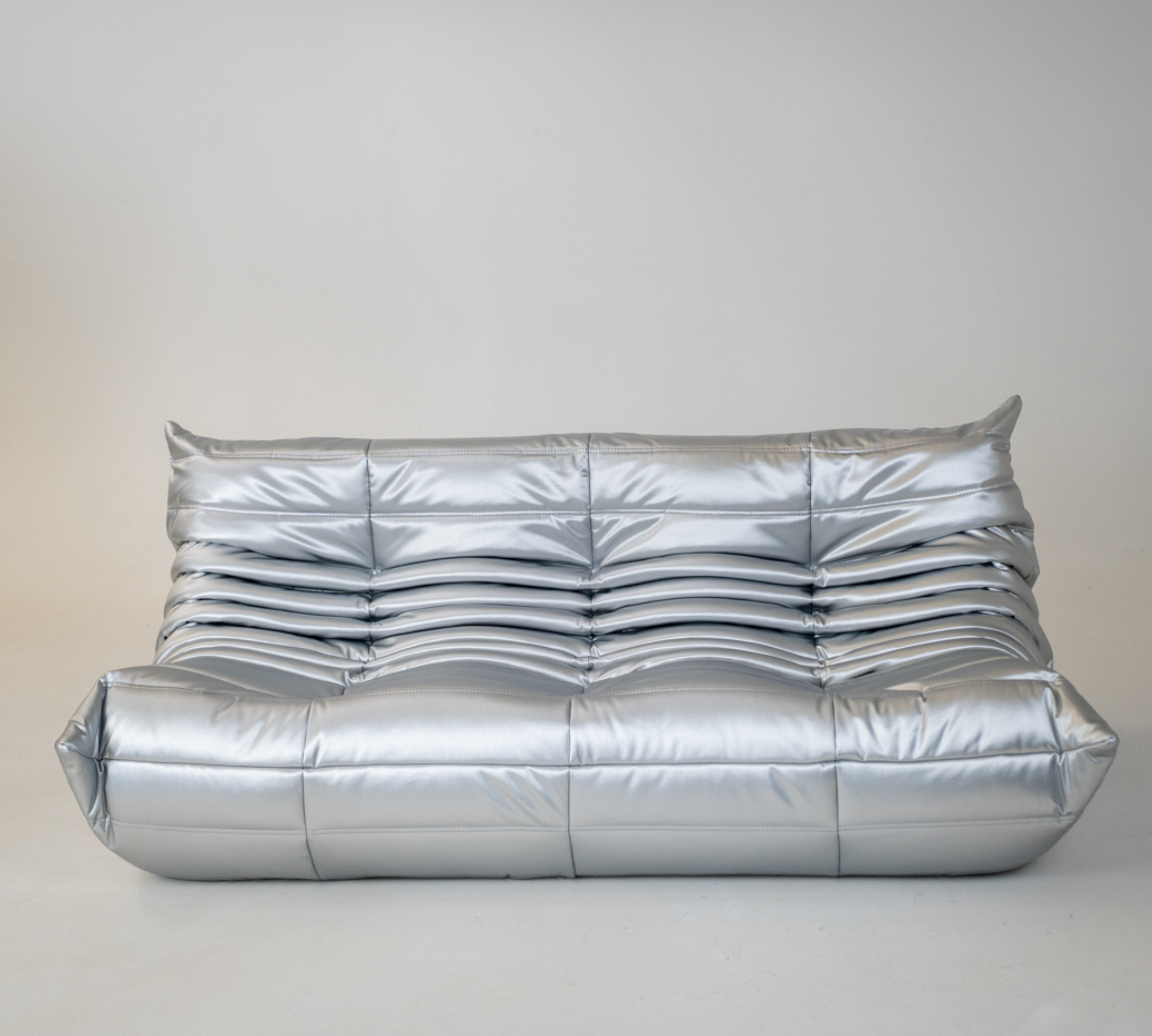 Togo Sofa 3-Sitzer Kunstleder Space Grau