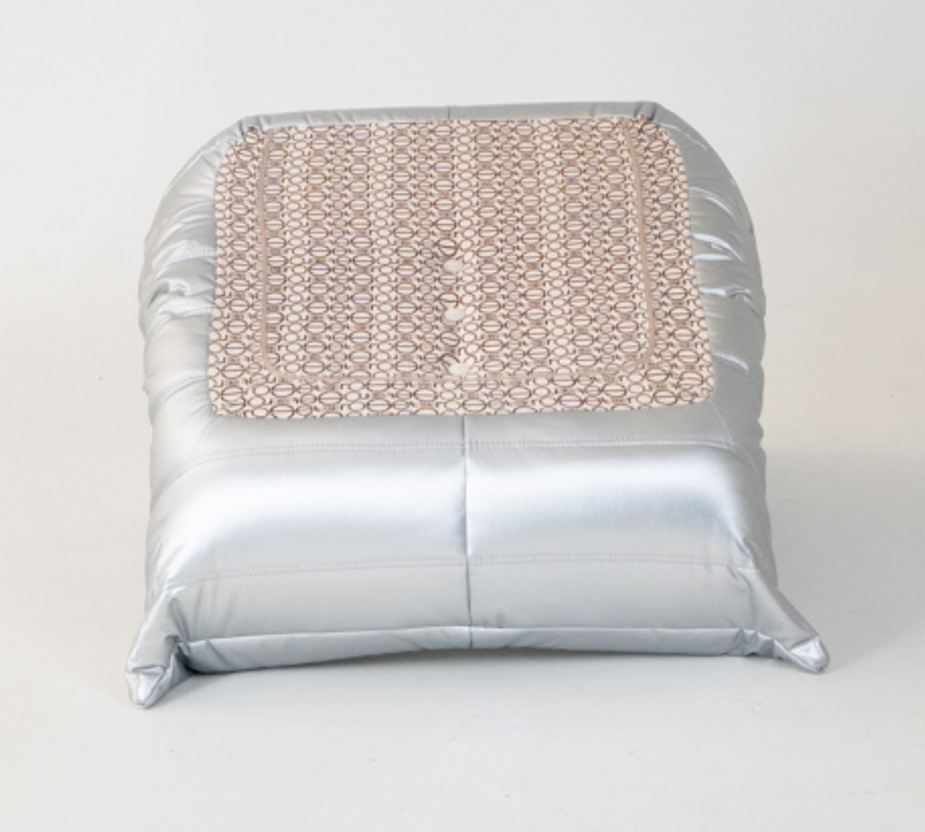 Togo Sessel und Ottoman Set Kunstleder Space Grau