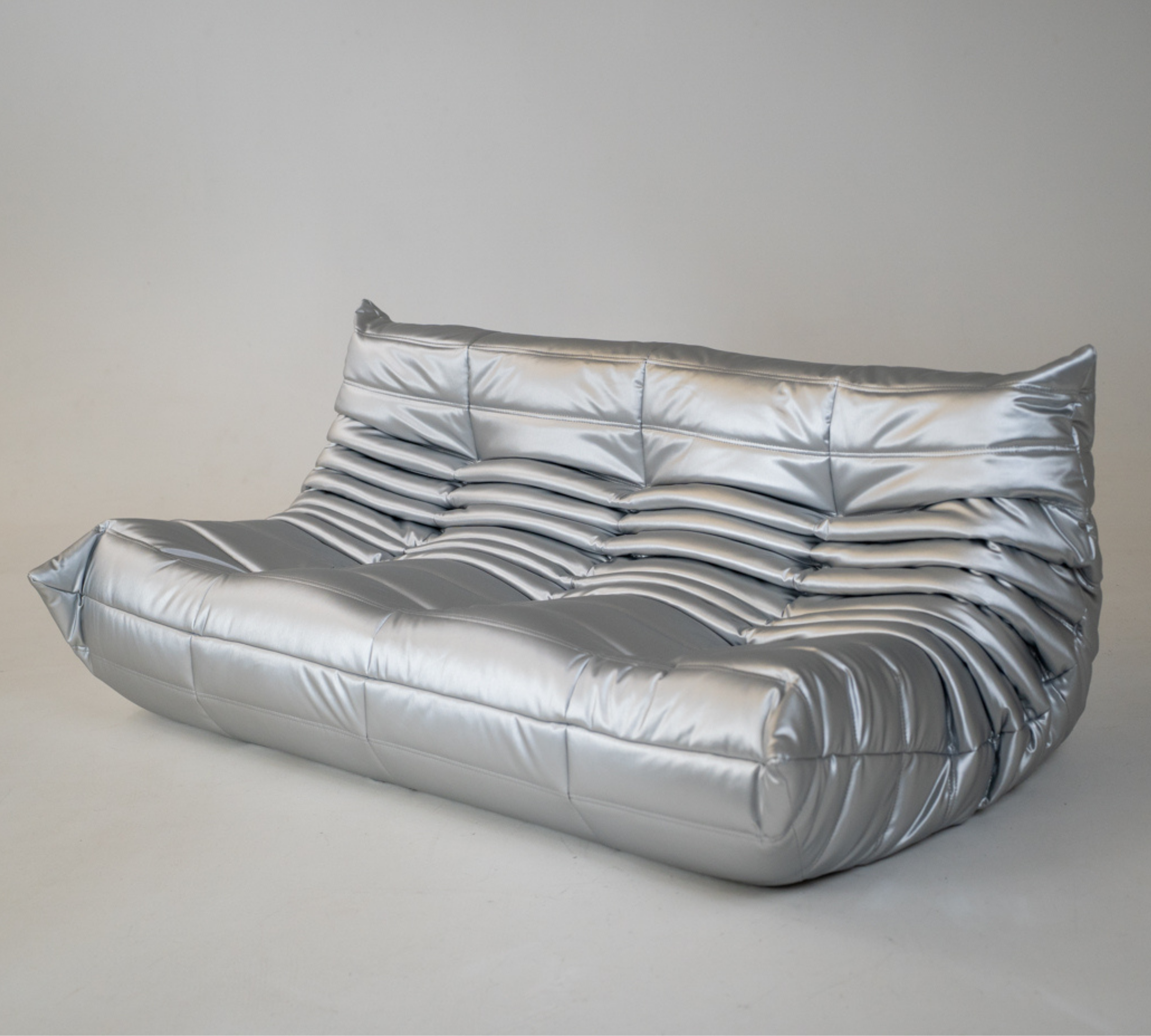 Togo Sofa 3-seater Pull-Up Leather Walnut Brown