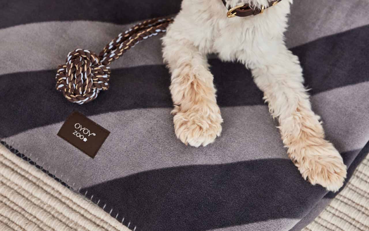 Kaya Dog Blanket Large Polyester Grey