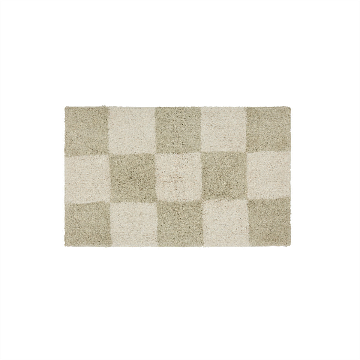 Checkerboard Rug Small Organic Cotton Cream