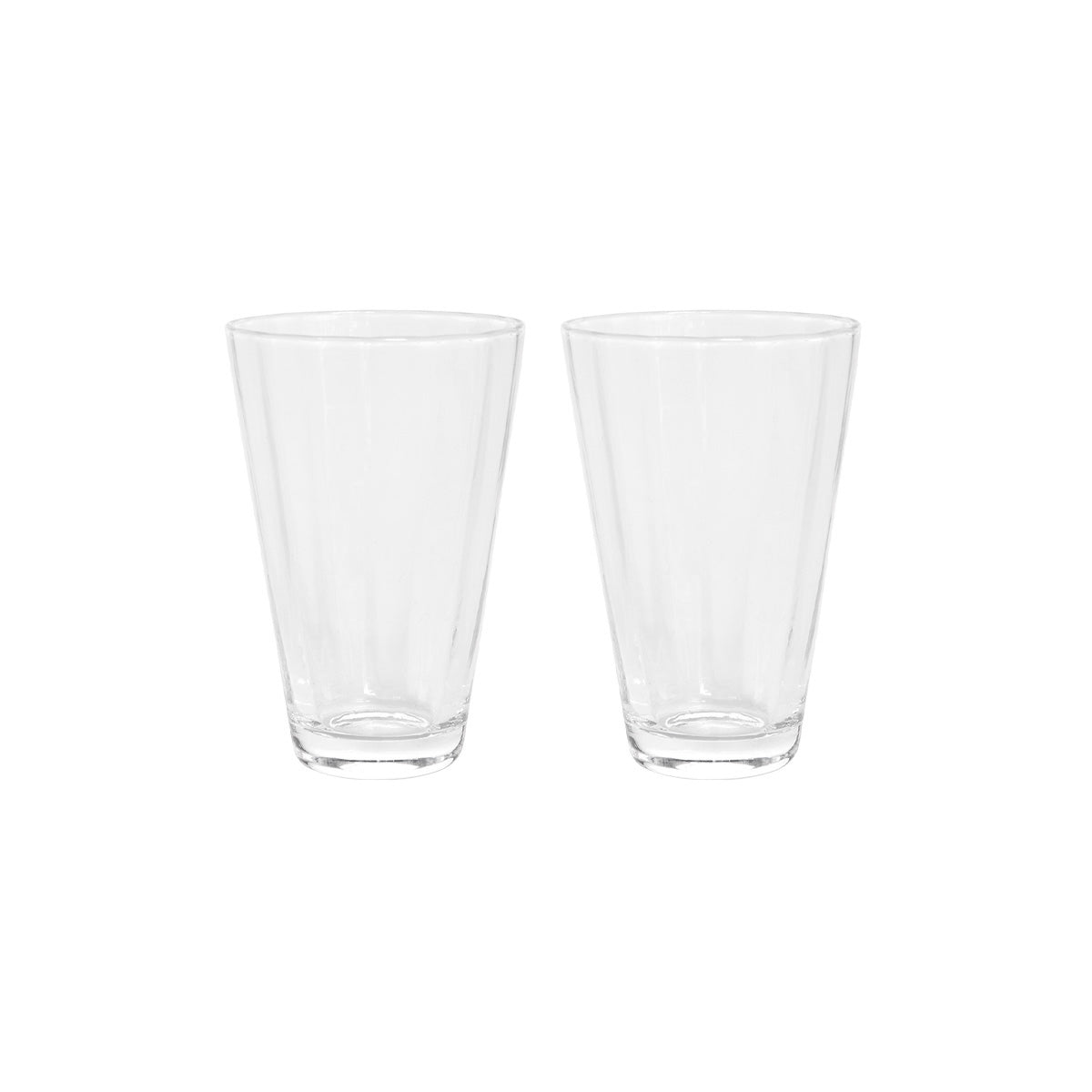 Yuka Groove Glass Set of 2 White