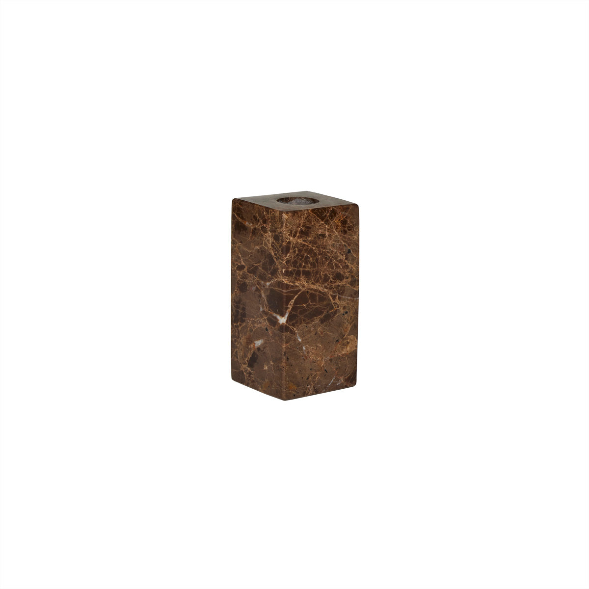 Savi Square Kerzenhalter Marmor Braun
