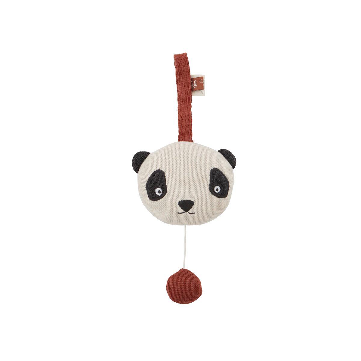 Panda Anhänger Bio-Baumwolle Weiß