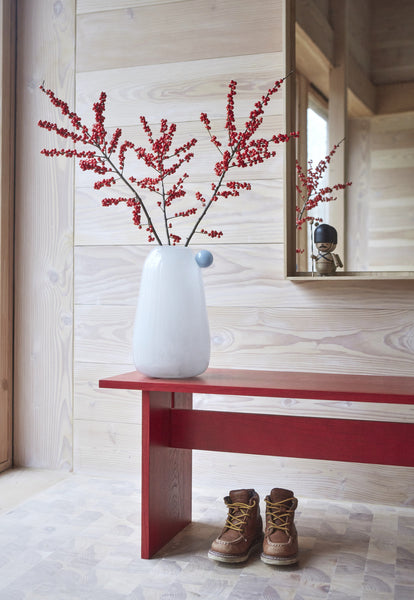Vaso Inka Grande Vetro Off White