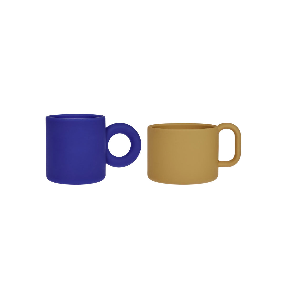 2x Nomu Becher Silikon Blau Beige
