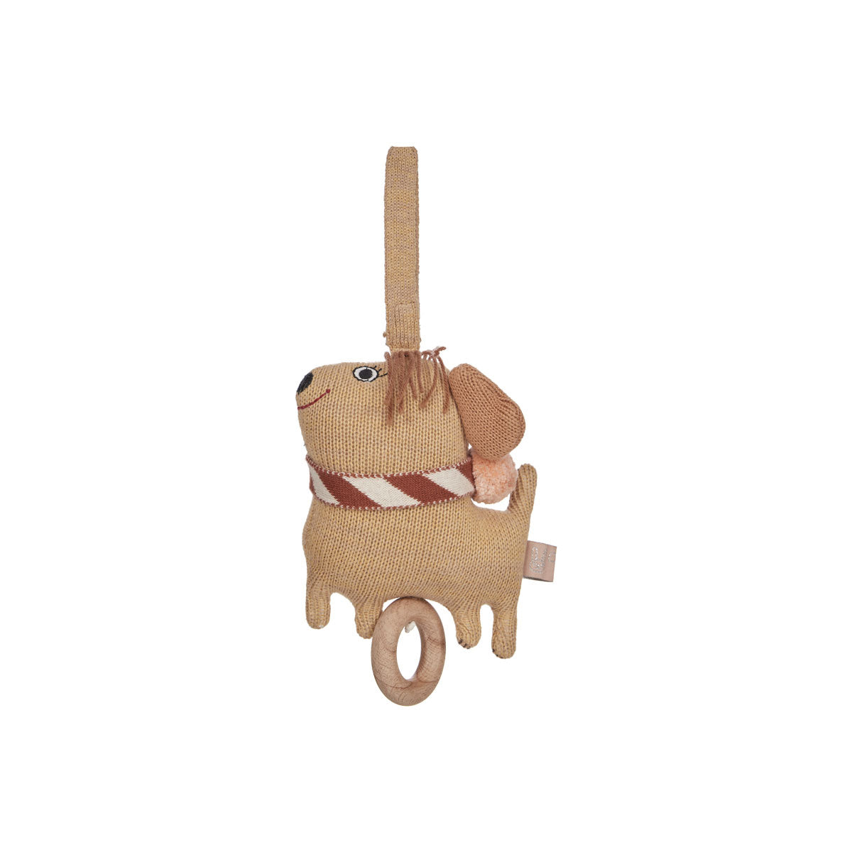 Coco Dog Pendant Organic Cotton Polyester Beige