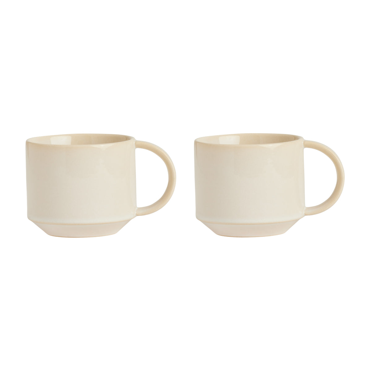 2x Tazza Yuka in ceramica crema