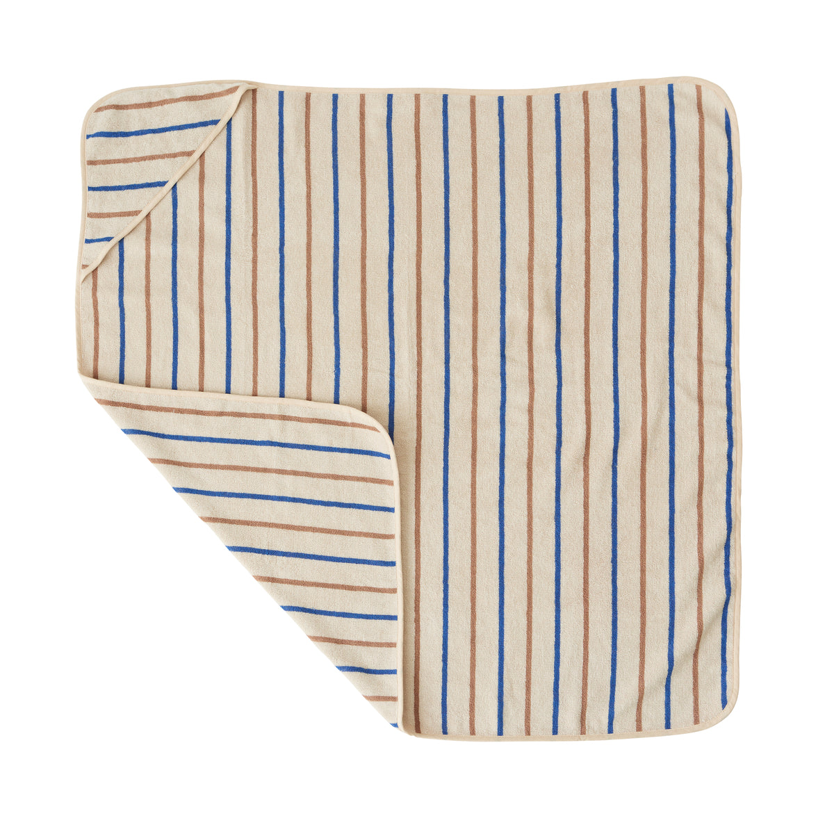 Raita Babyhandtuch Bio-Baumwolle Braun Gestreift