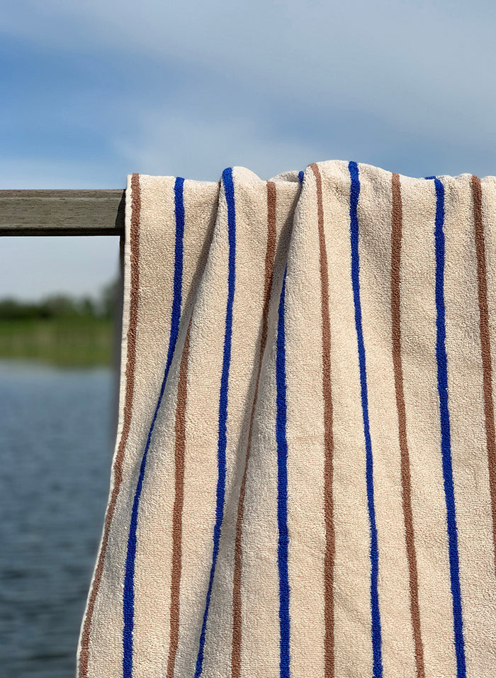 Raita Baby Towel Organic Cotton Brown Striped