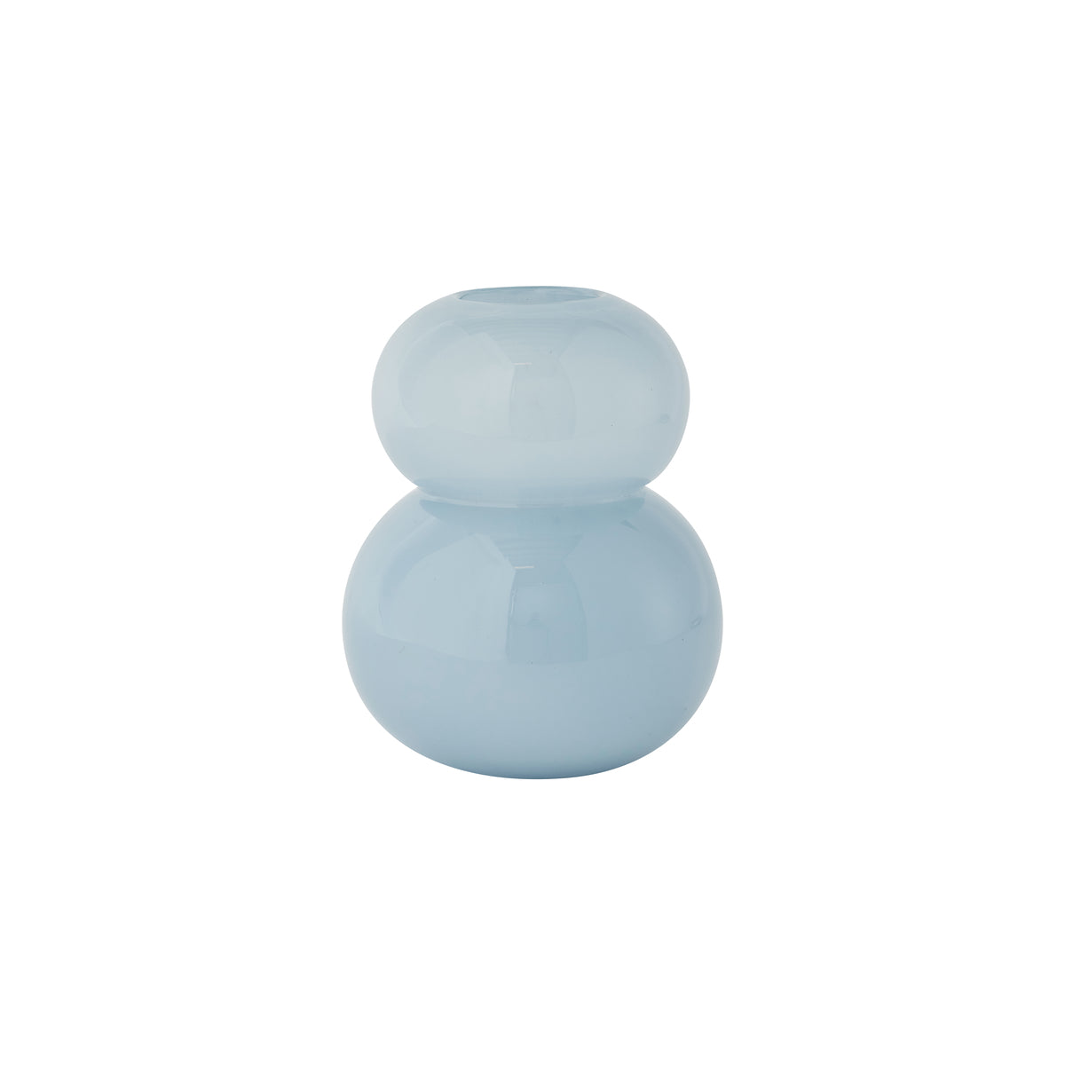 Lasi Vase Klein Glas Eisblau