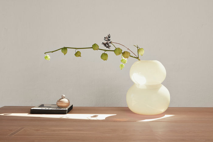 Lasi Vase Glas Gelb