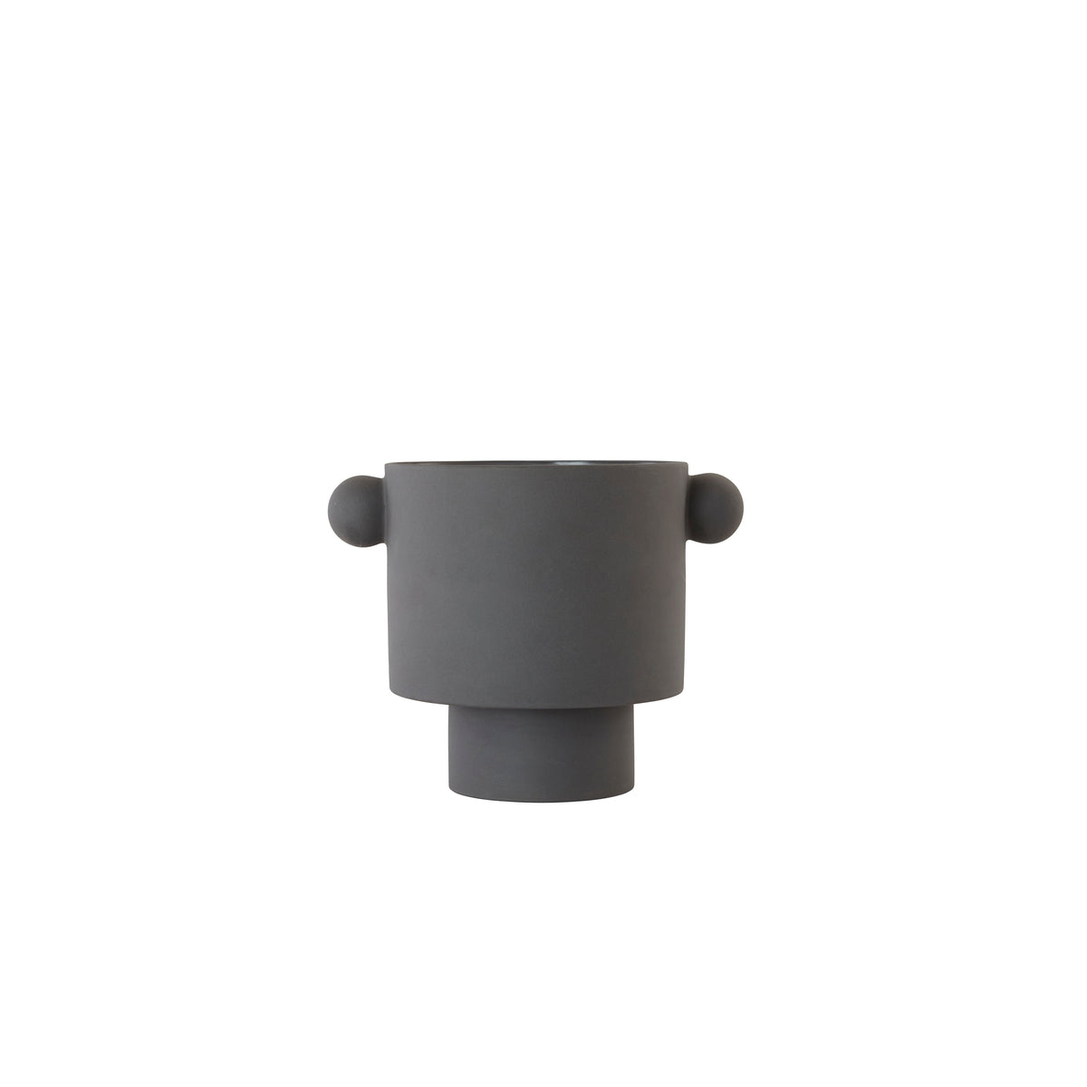 Inka Kana Flower Pot Ceramic Anthracite