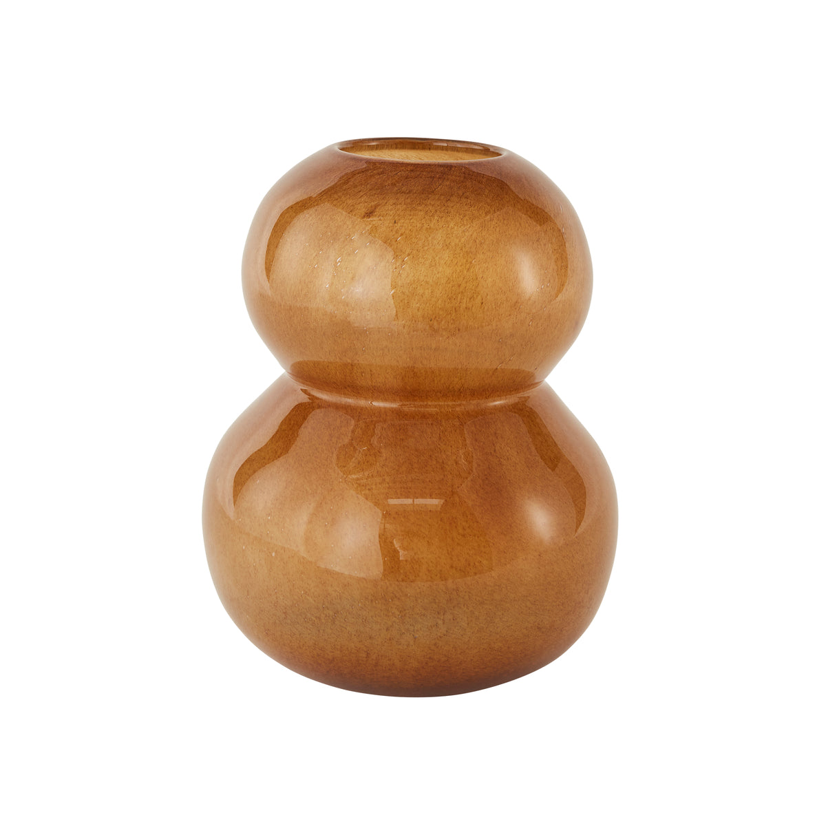 Lasi Vase Groß Glas Amber