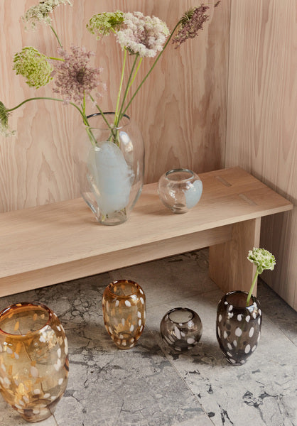 Jali Vase Medium Glass Brown