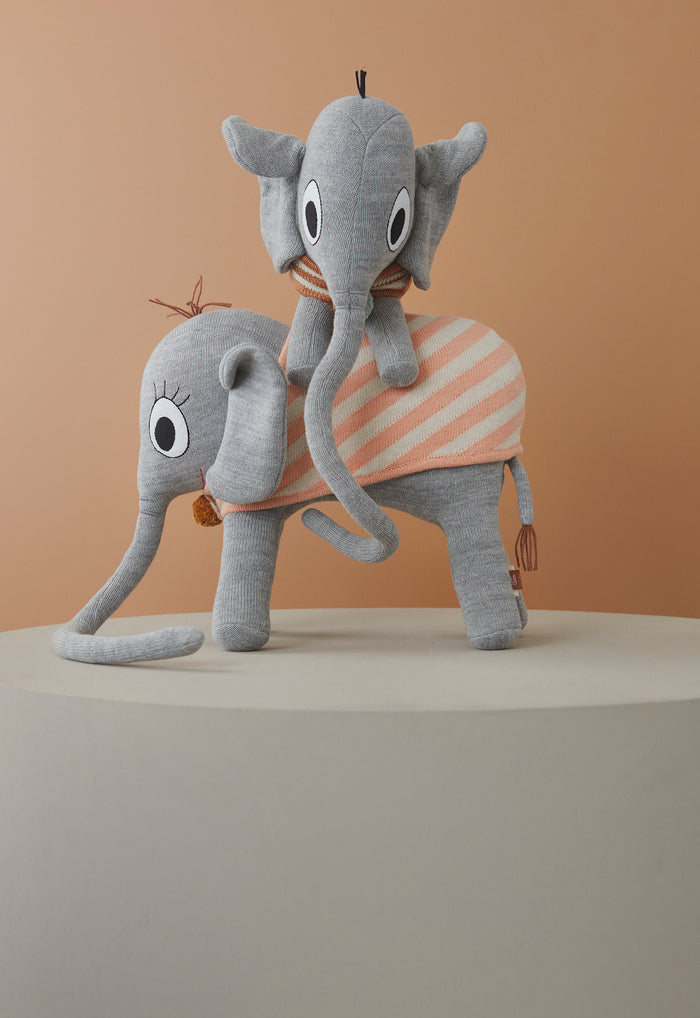 Ramboline Elephant Plüschtier Bio-Baumwolle Grau