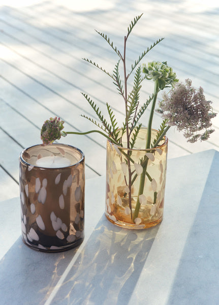 Jali Hurricane Vase Glas Braun