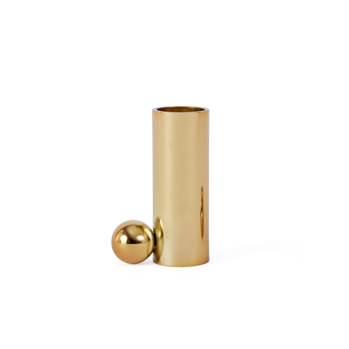 Palloa Kerzenständer Hoch Edelstahl Gold