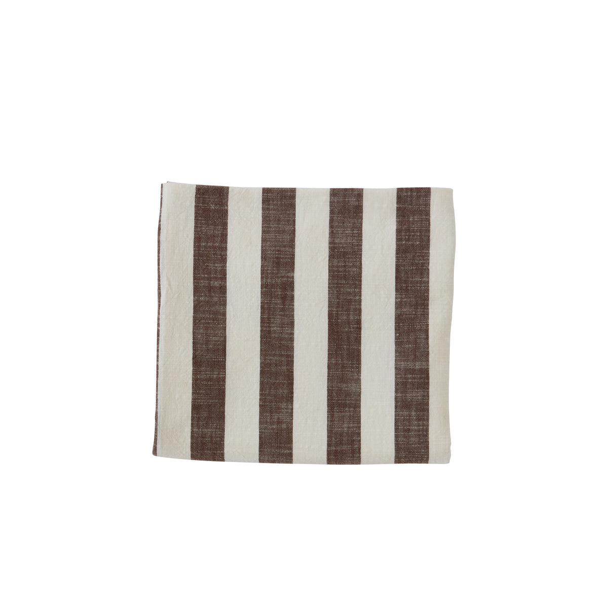 Tablecloth Striped Organic Cotton Brown 260x140 cm
