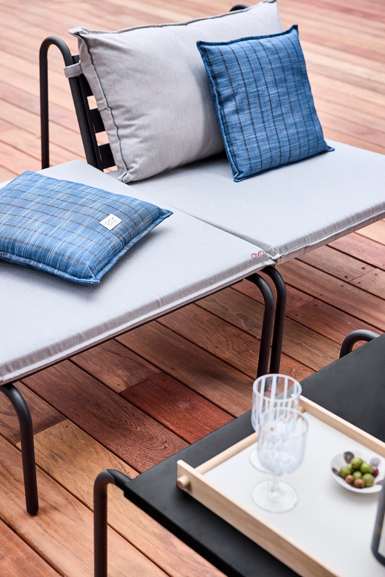 Kyoto Outdoor Cushion Textile Blue