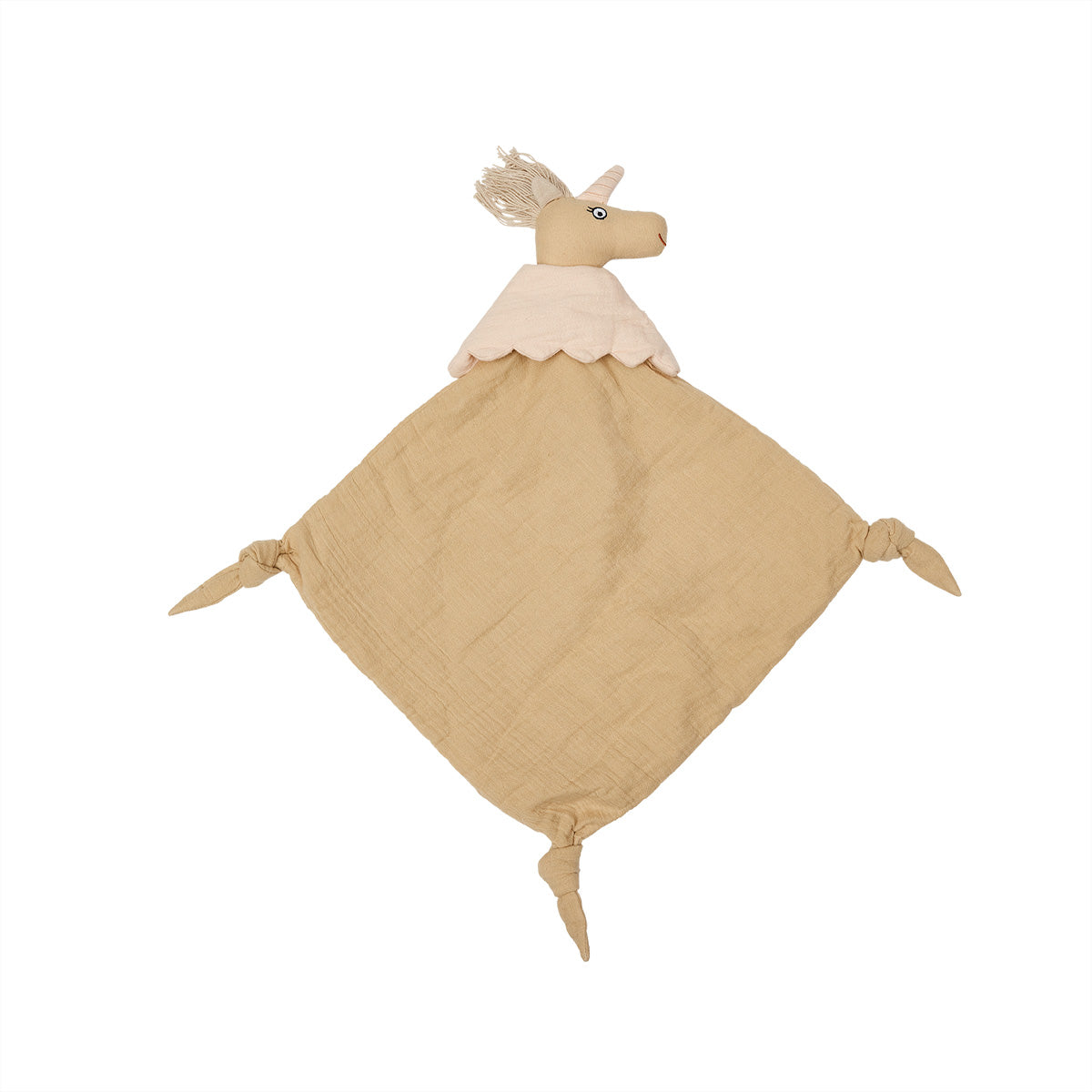 Ummi doudou in cotone biologico Camel Rose