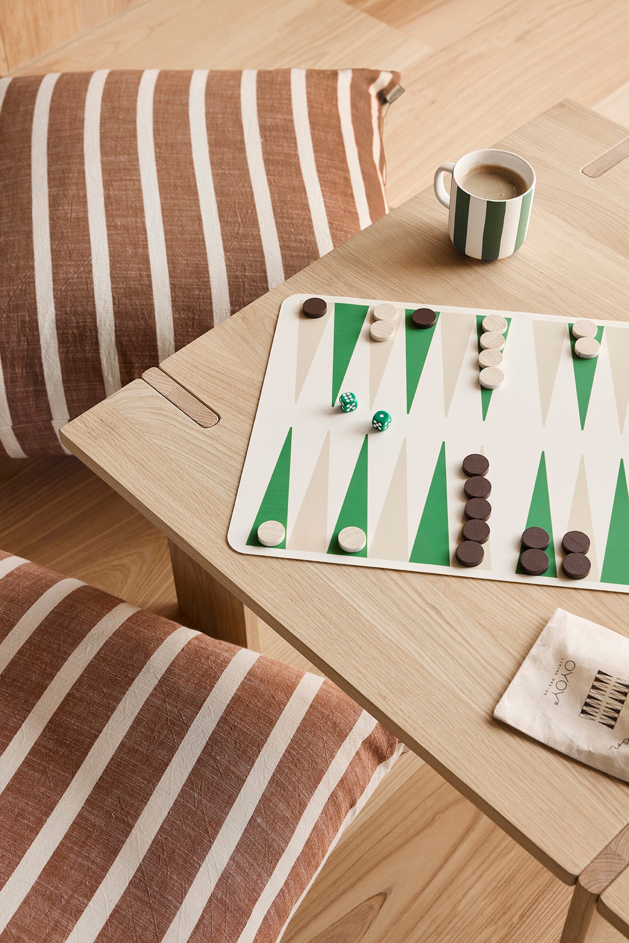 Backgammon Spiel Grün