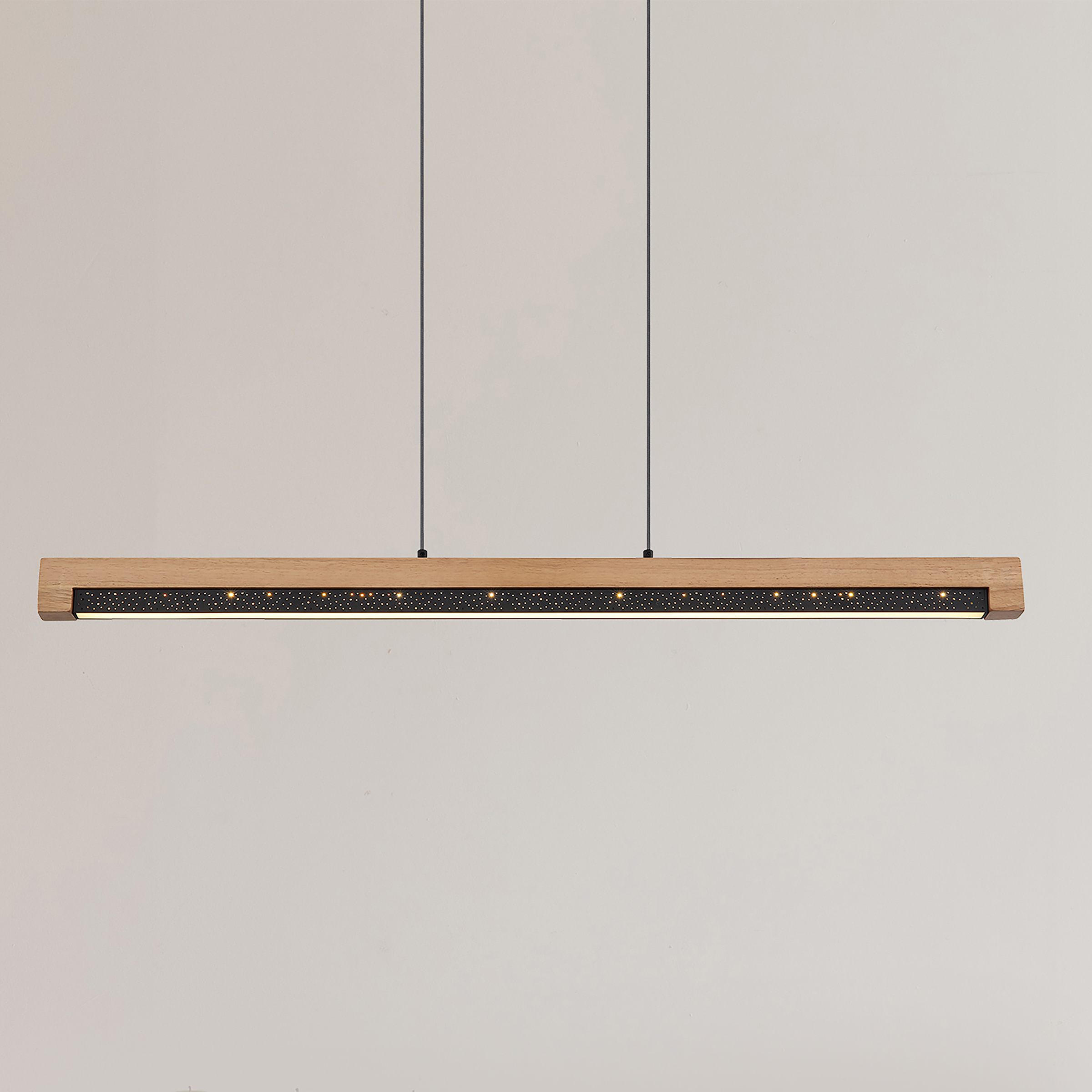 LED-Pendelleuchte Starla Gummibaum massiv / Eisen 1-flammig