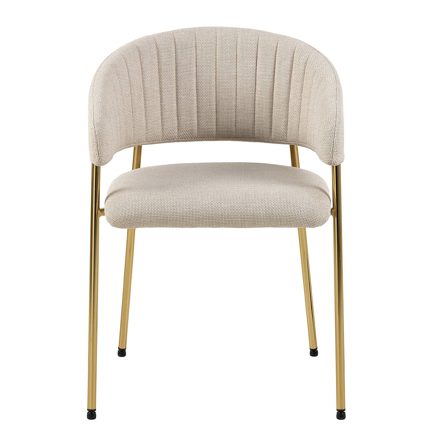 Armchair Shaye Set of 2 Textured fabric / Iron