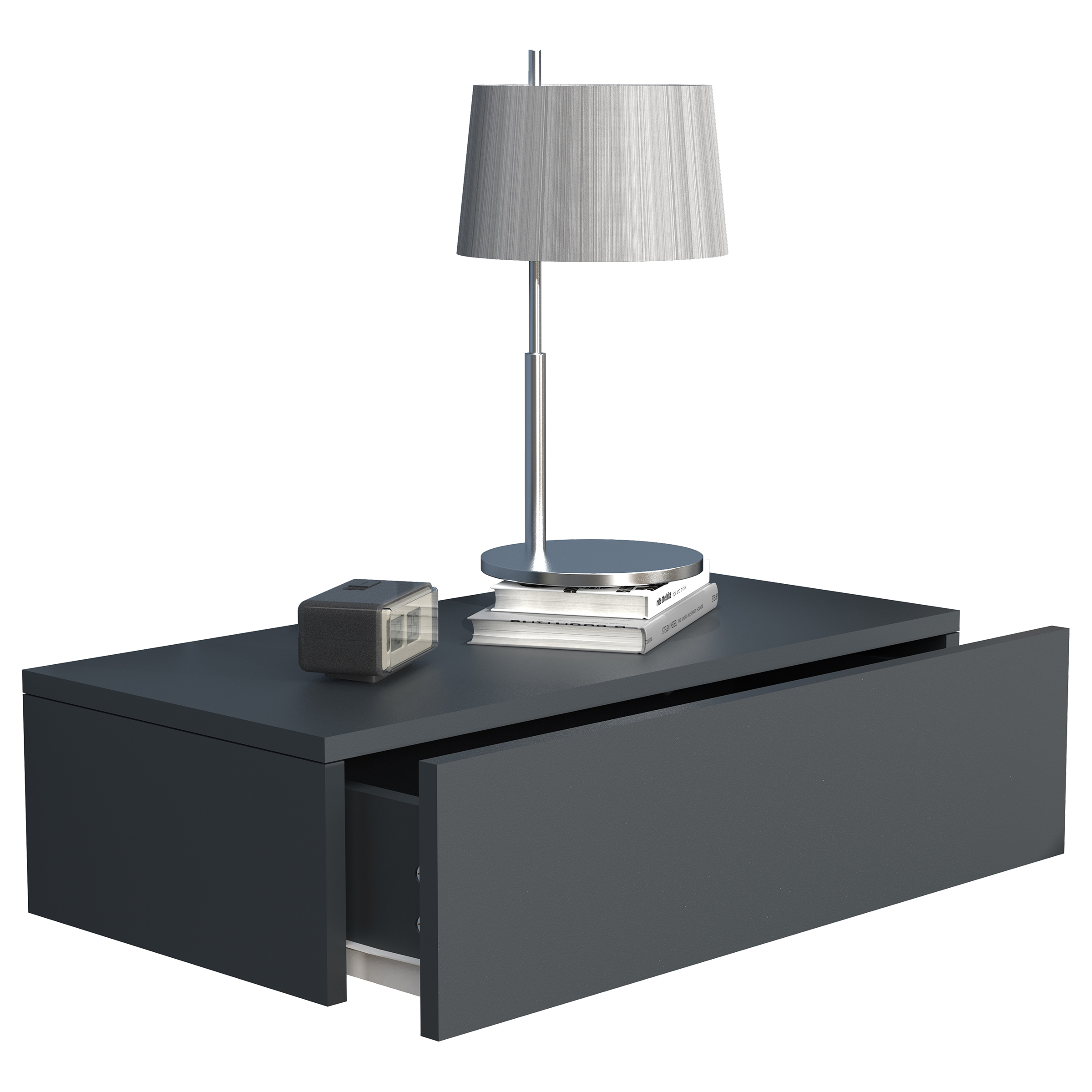 Hänge-Nachtkommode Usal M Schwarz Breite: 60 cm