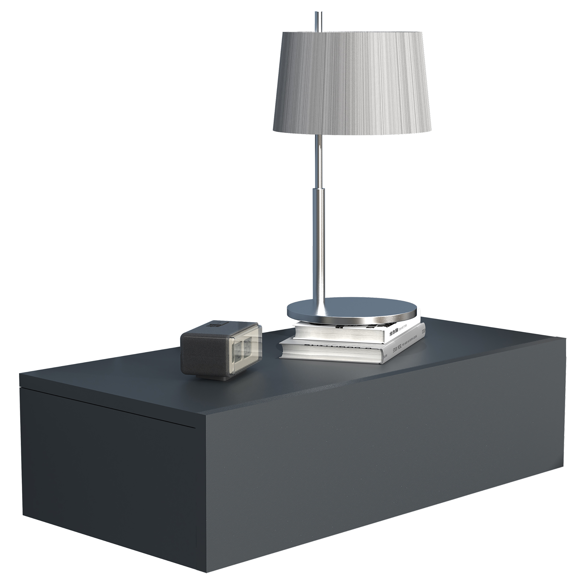 Hänge-Nachtkommode Usal M Schwarz Breite: 60 cm