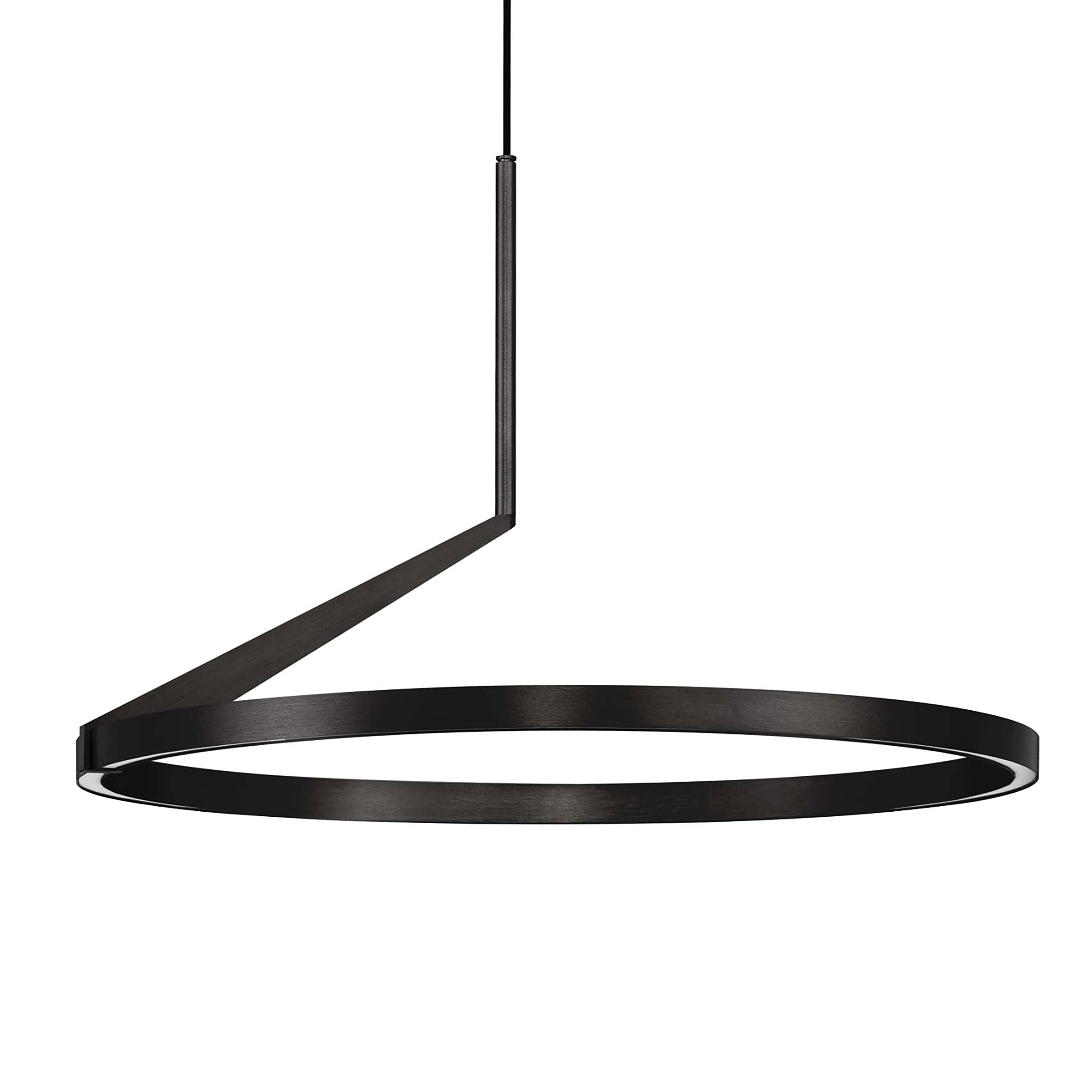 Pendelleuchte Tilia Aluminium / Acrylglas Schwarz