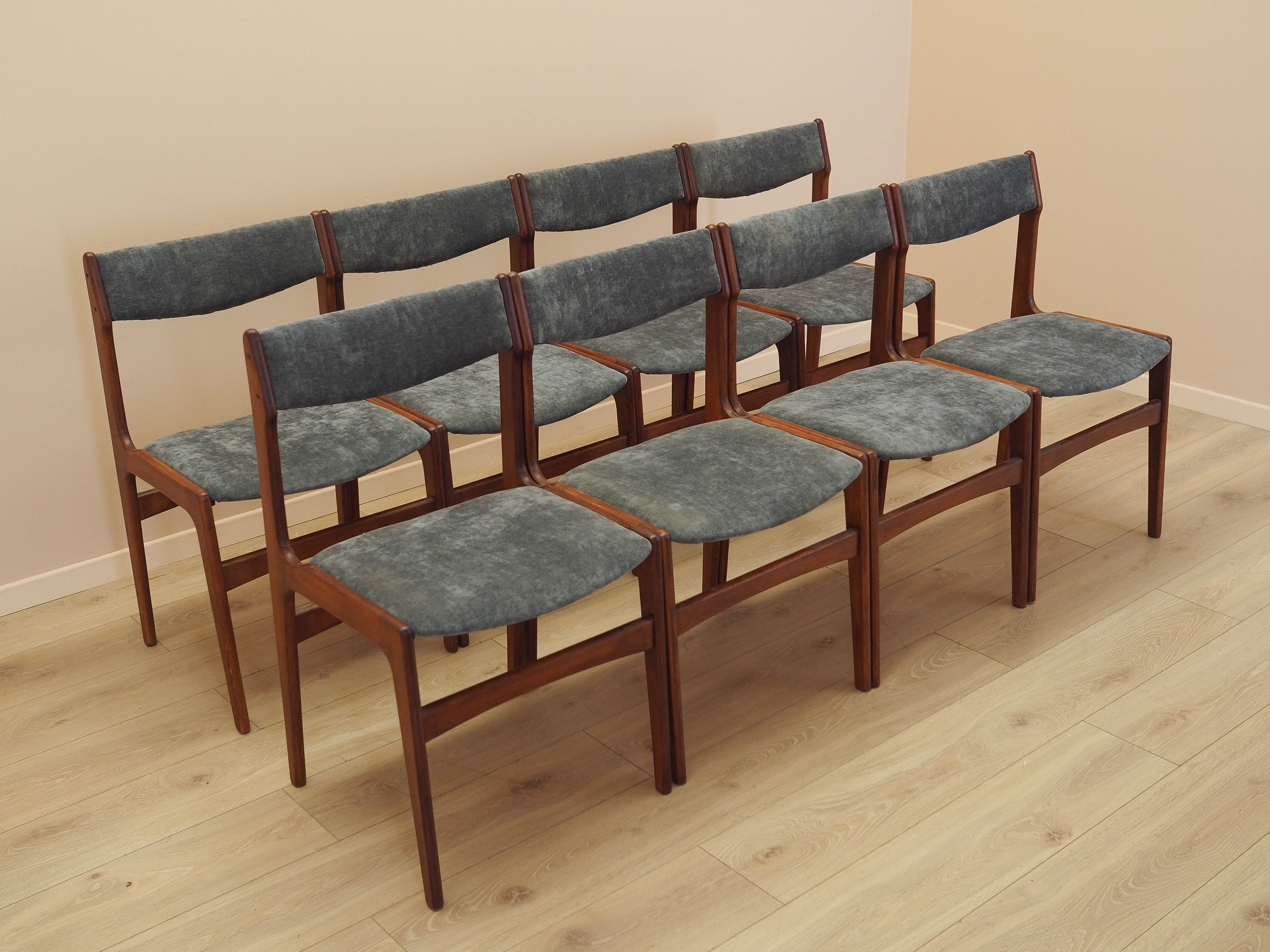 Four-piece set of teak chairs 1970s