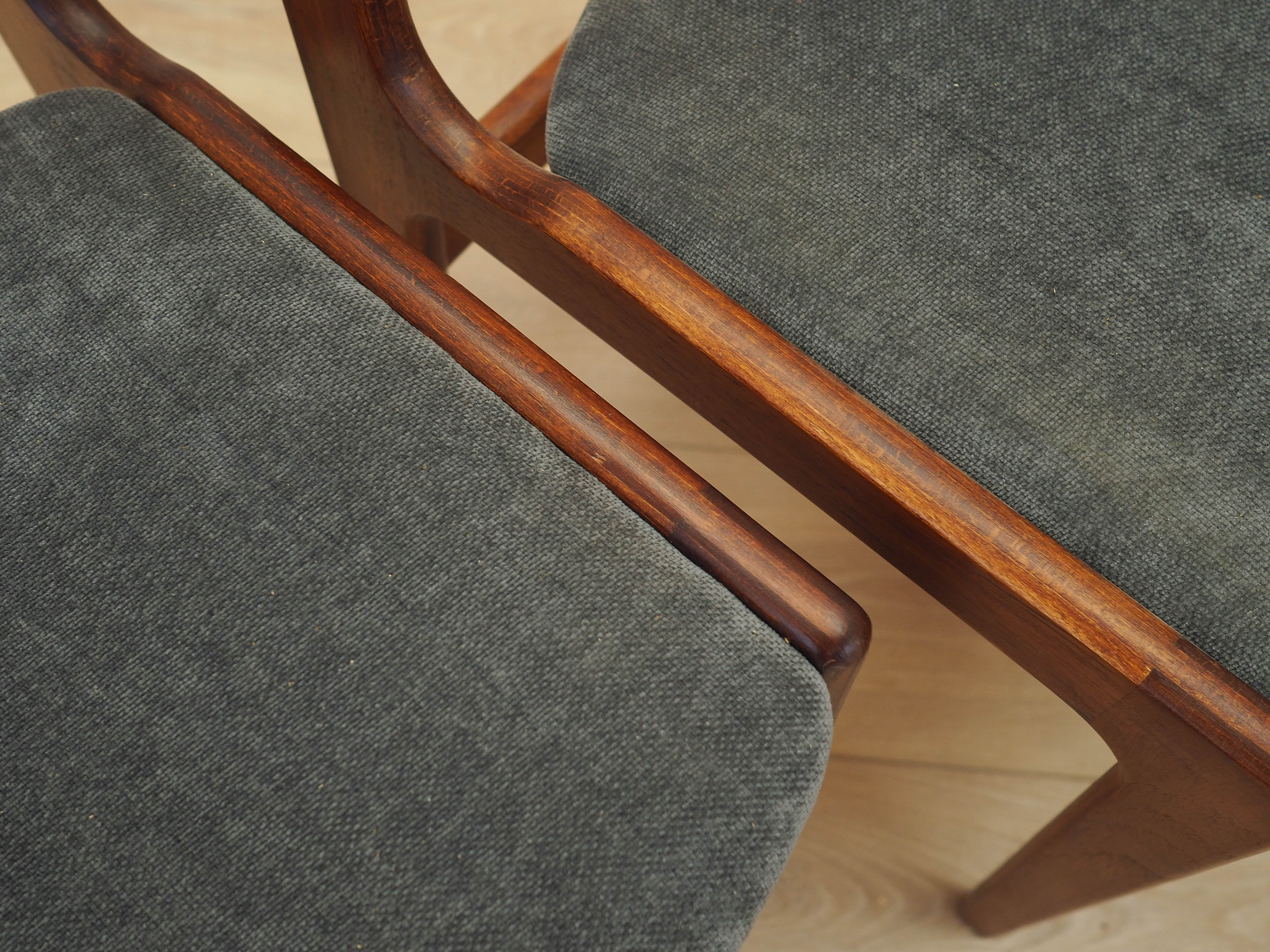 Four-piece set of teak chairs 1970s