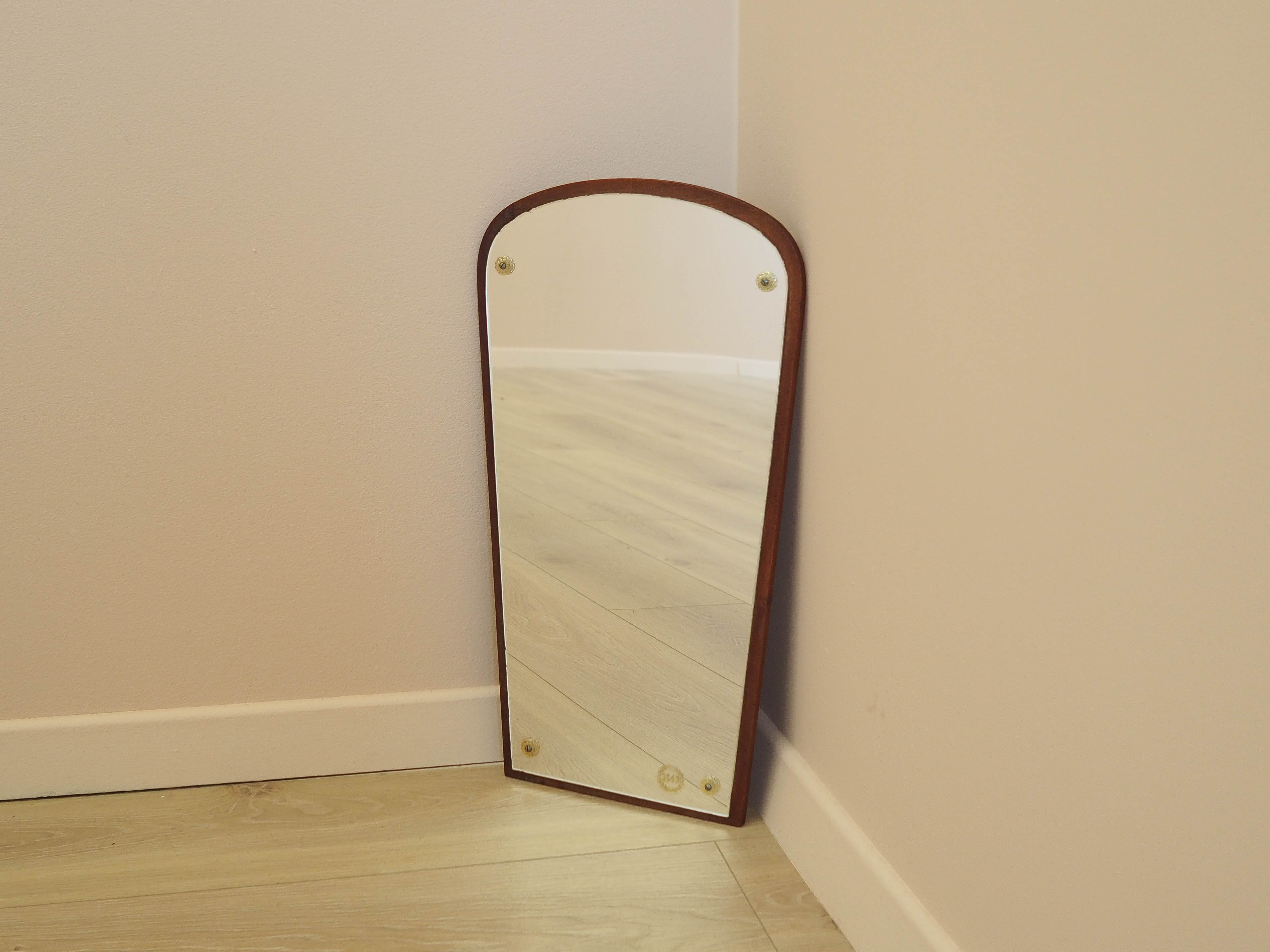 Mirror in wooden frame 1980s
