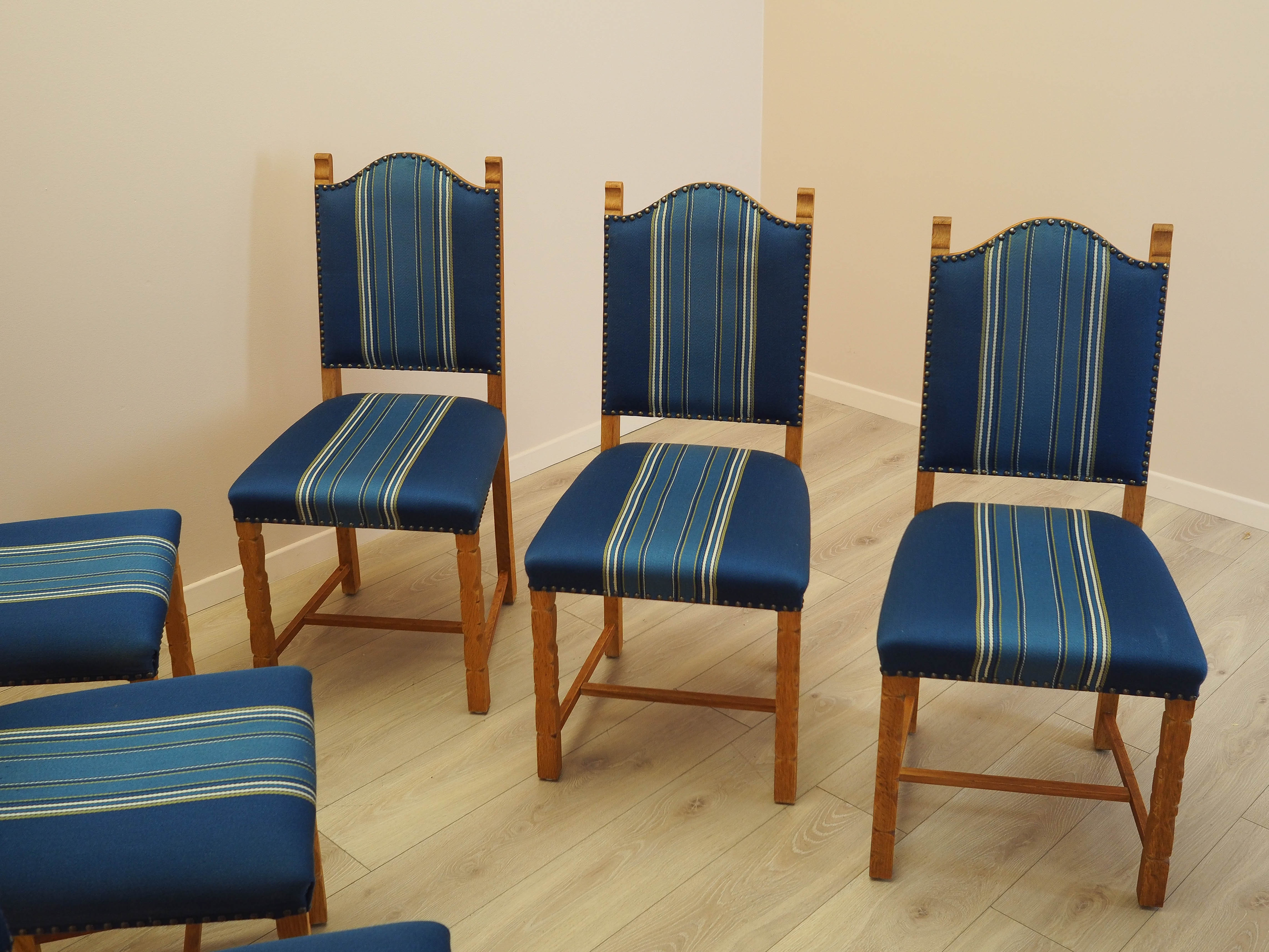 Set of six oak chairs 1960s