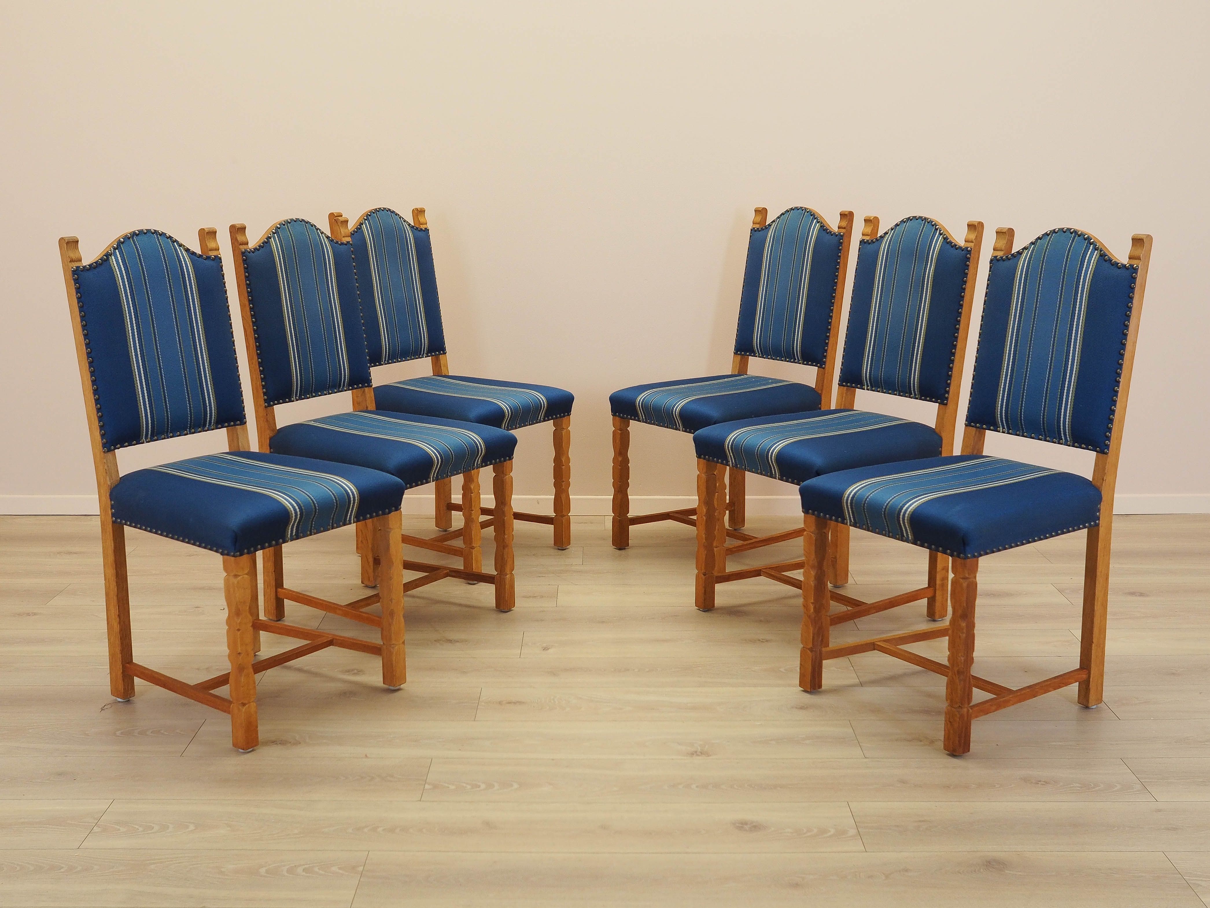 Set of six oak chairs 1960s