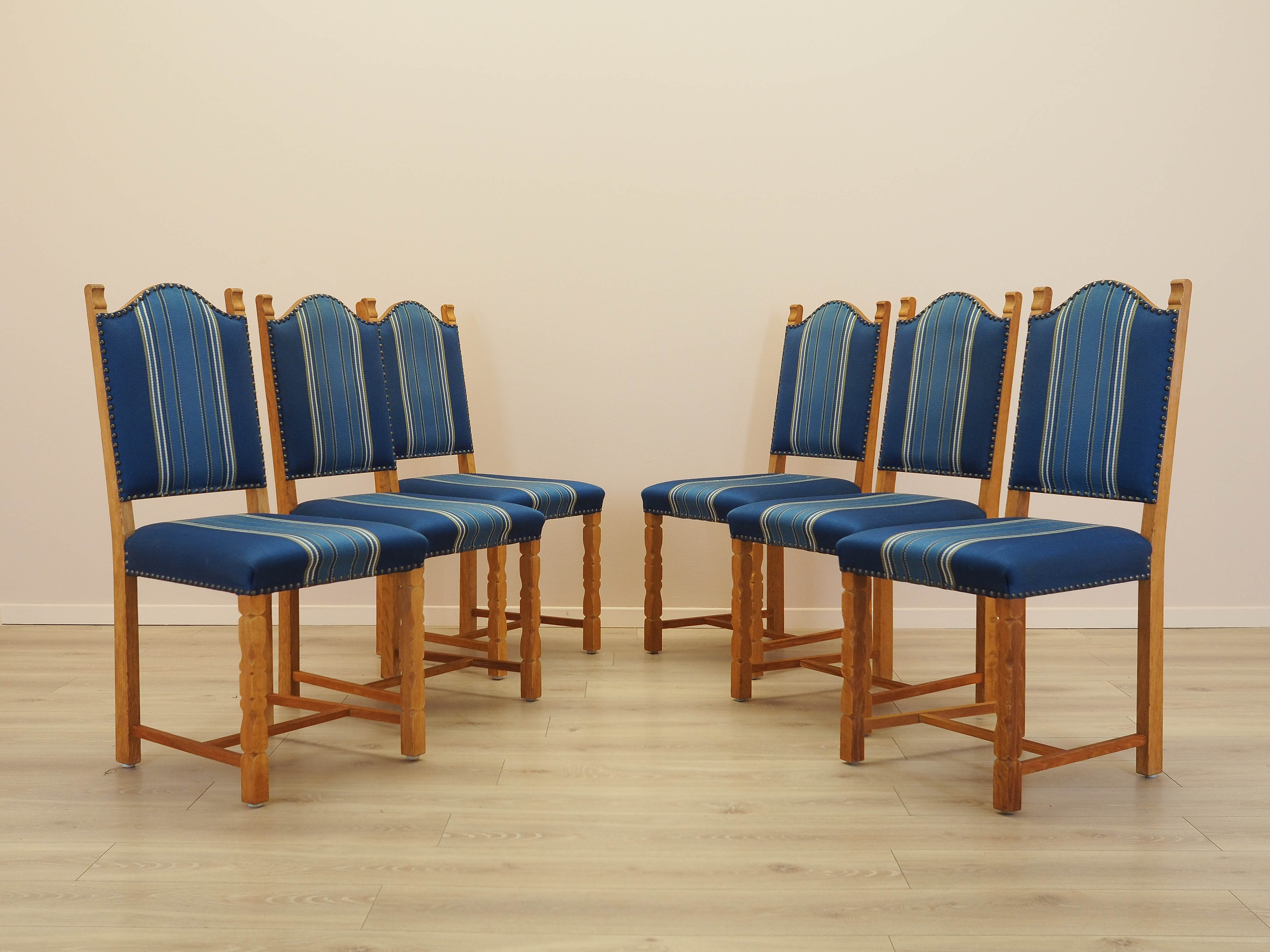 Set of six oak chairs 1960s