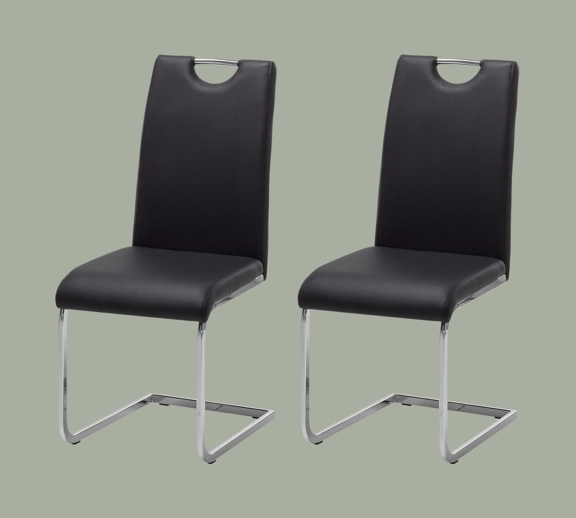 Freischwinger Pasala Kunstleder Schwarz 2er Set