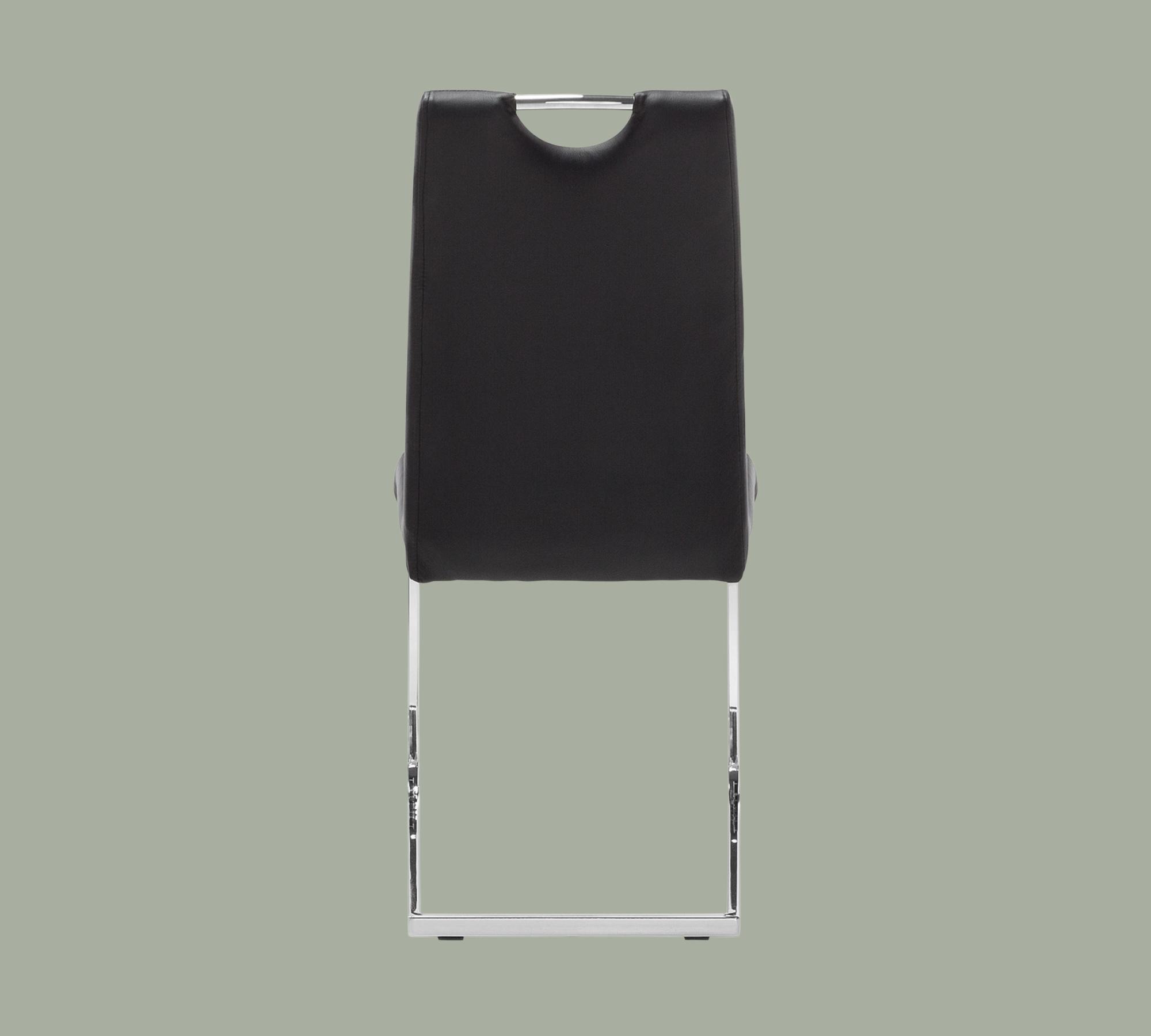 Cantilever chair Pasala faux leather Black set of 2