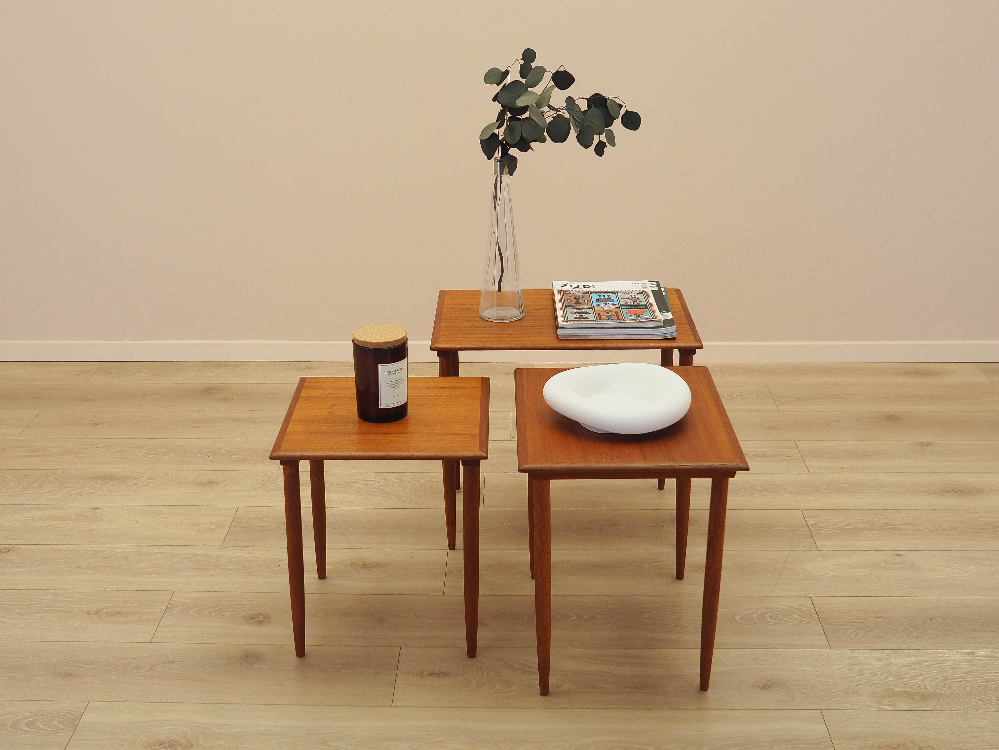 Set of teak side tables 1970s