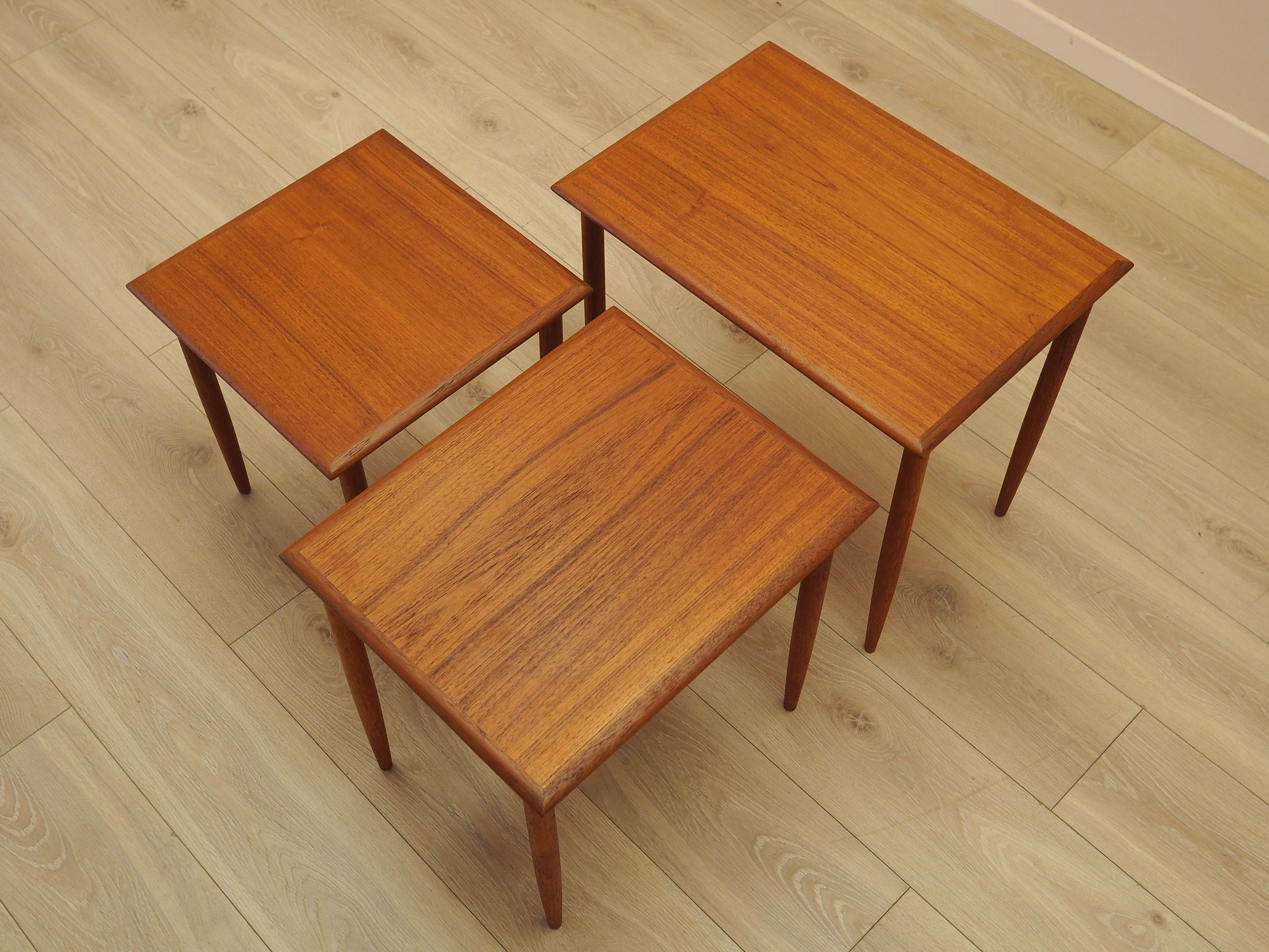 Set of teak side tables 1970s