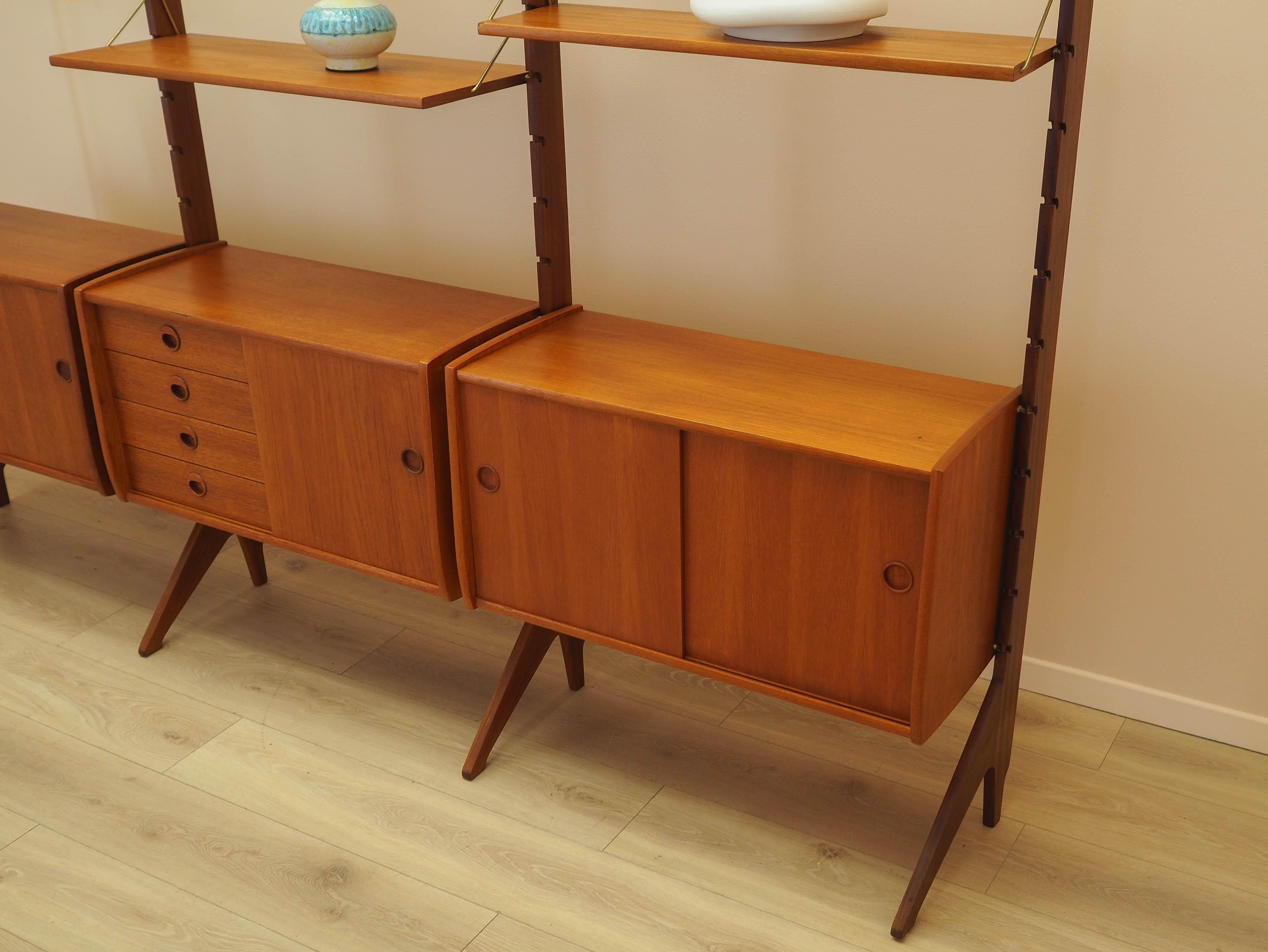 Modular teak shelving system 1960s